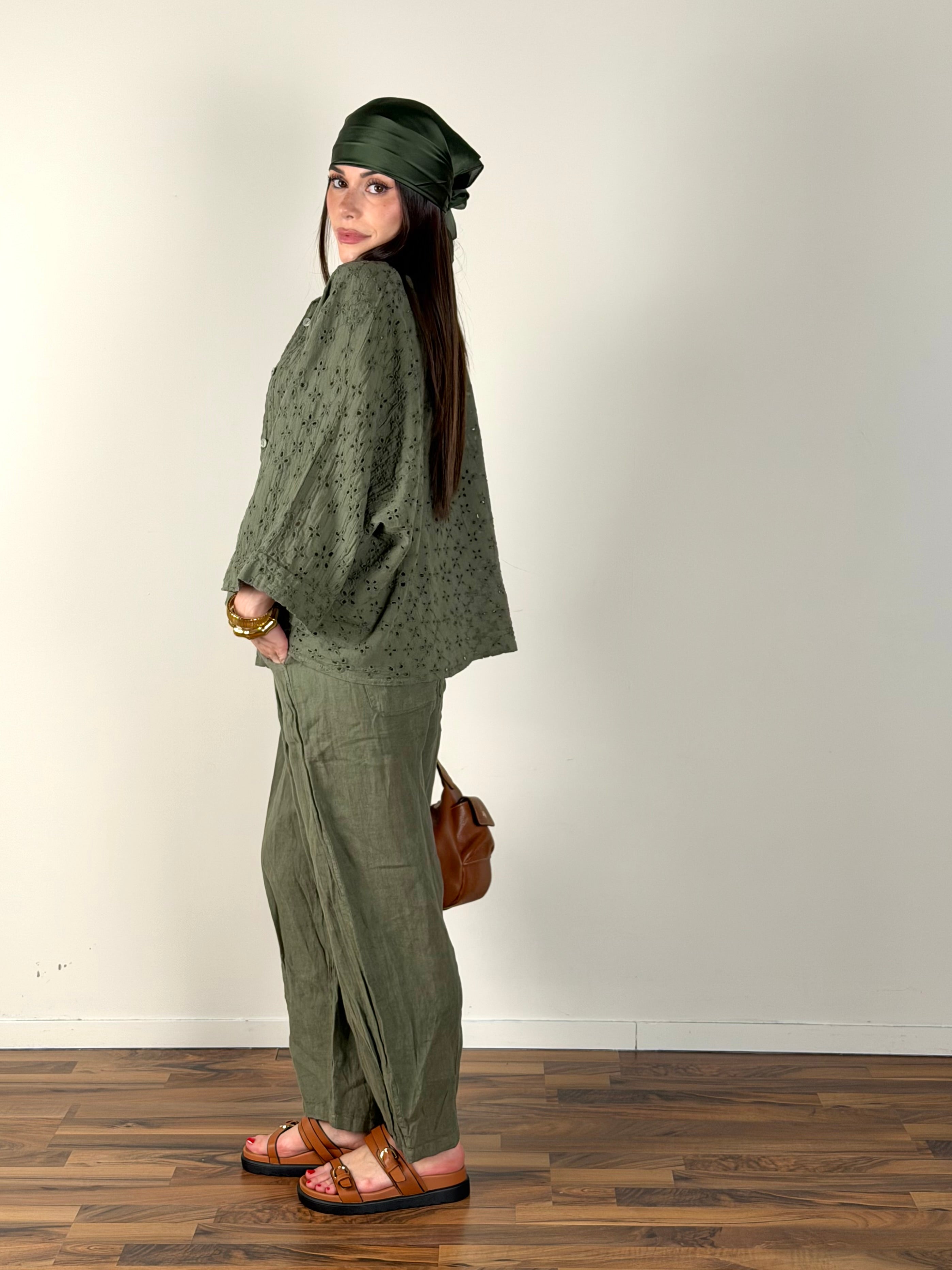 Camicia Sara verde militare