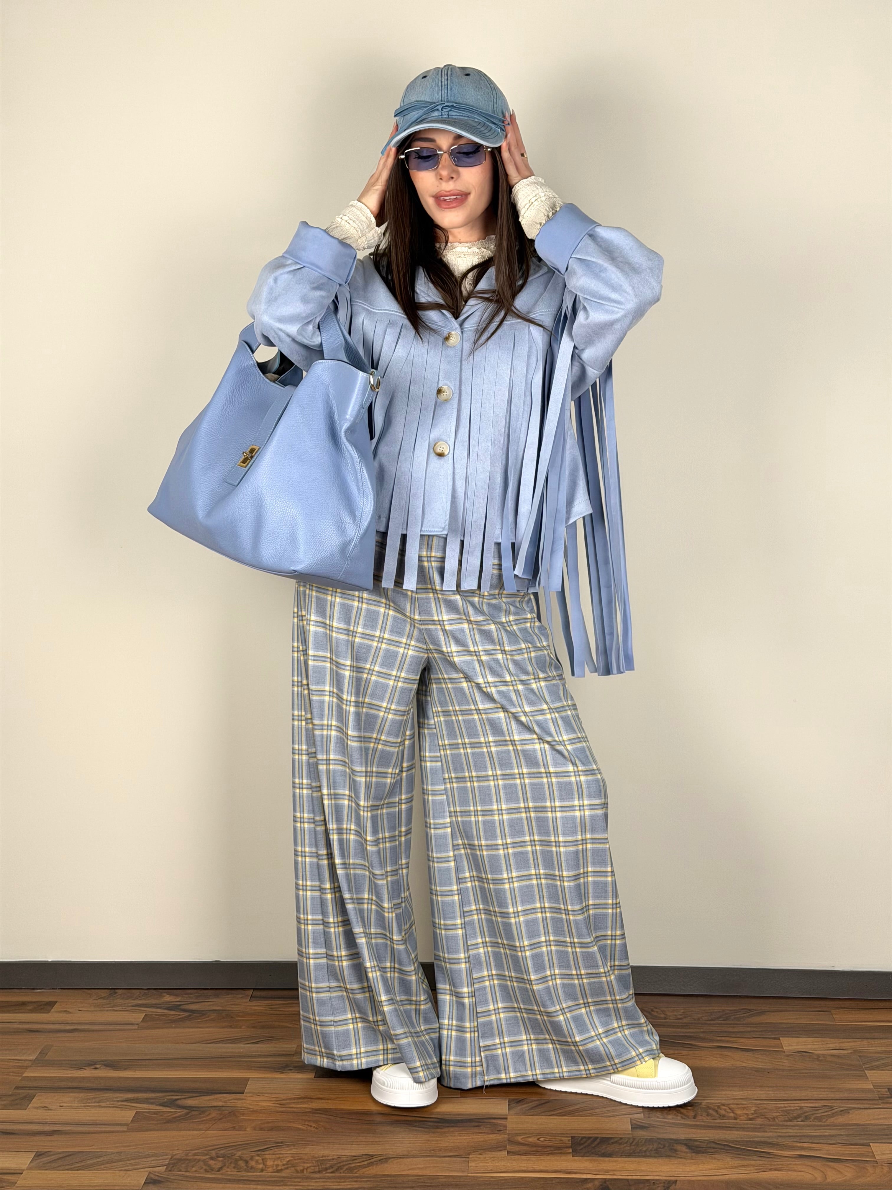 Giacca Texas celeste