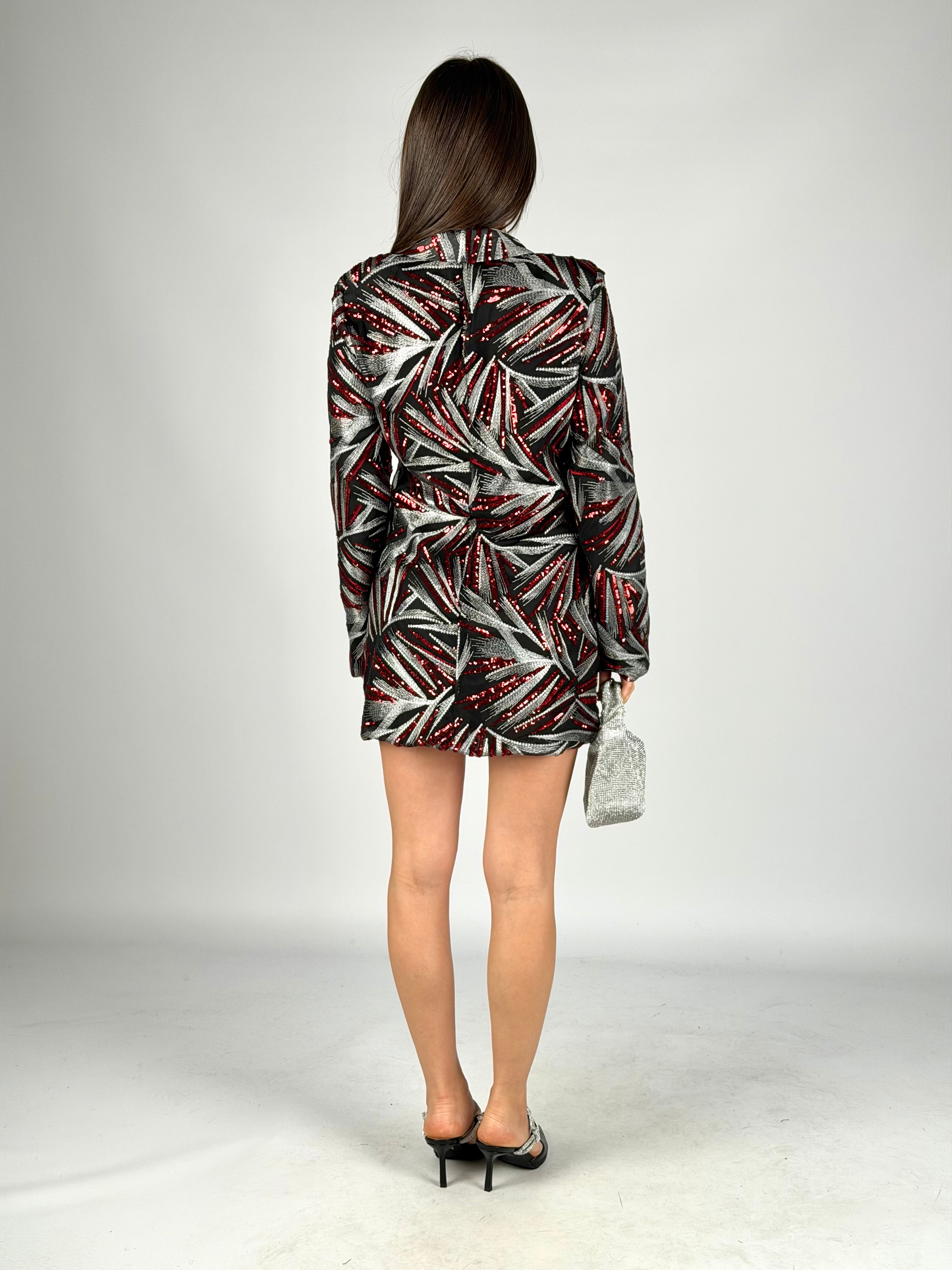 Abito Jadore argento/rosso