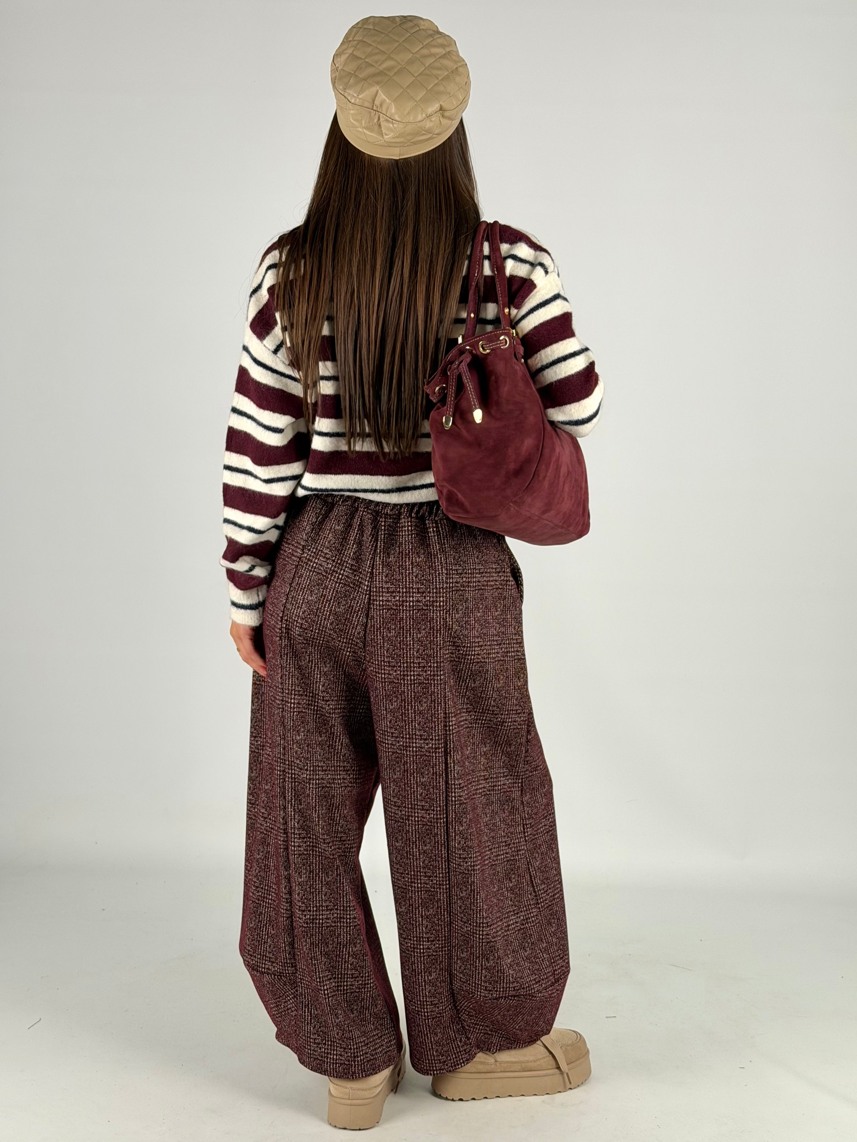 Pantalone Jafar bordeaux