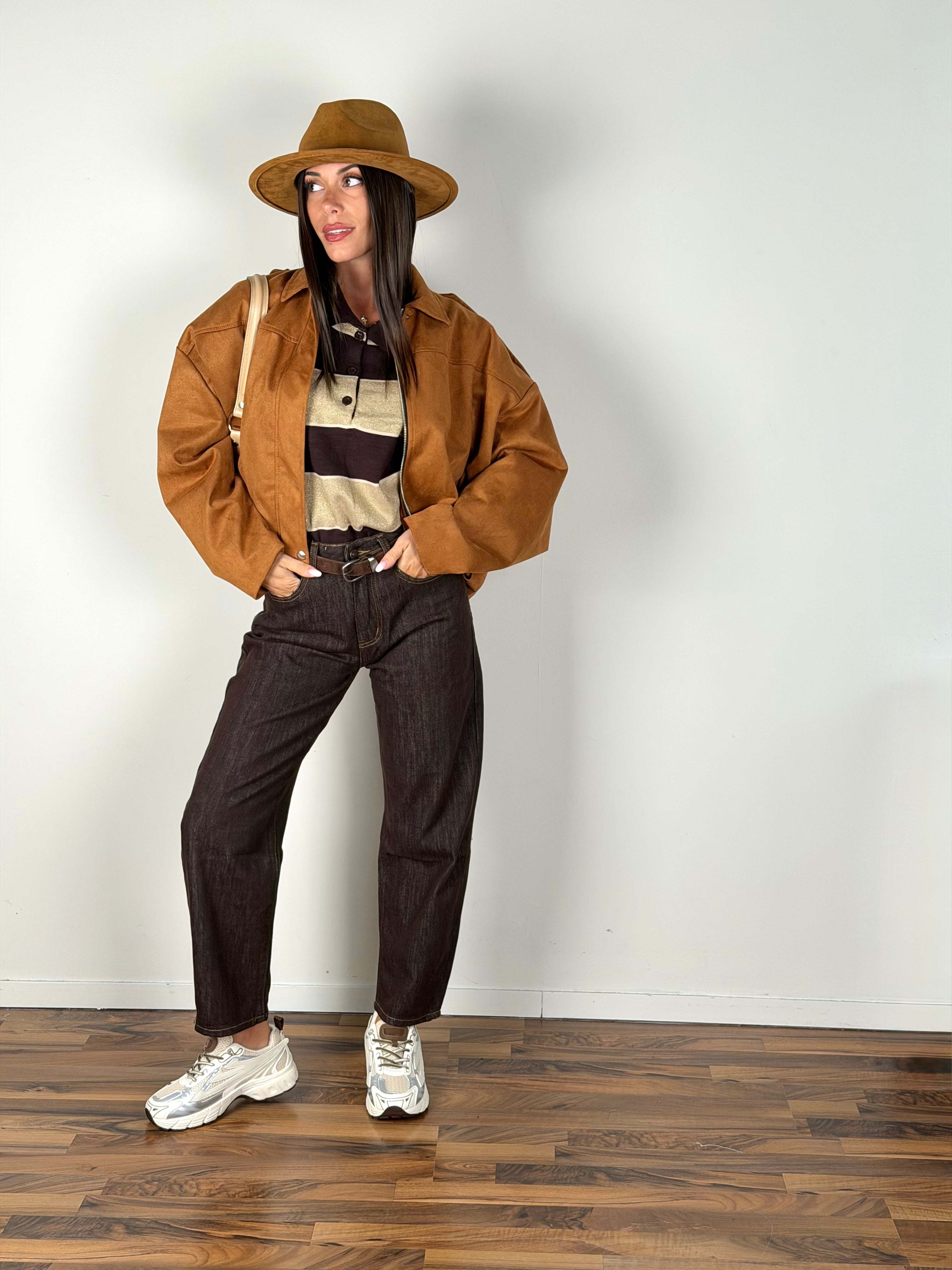 Bomber scamosciato Clelia coccio