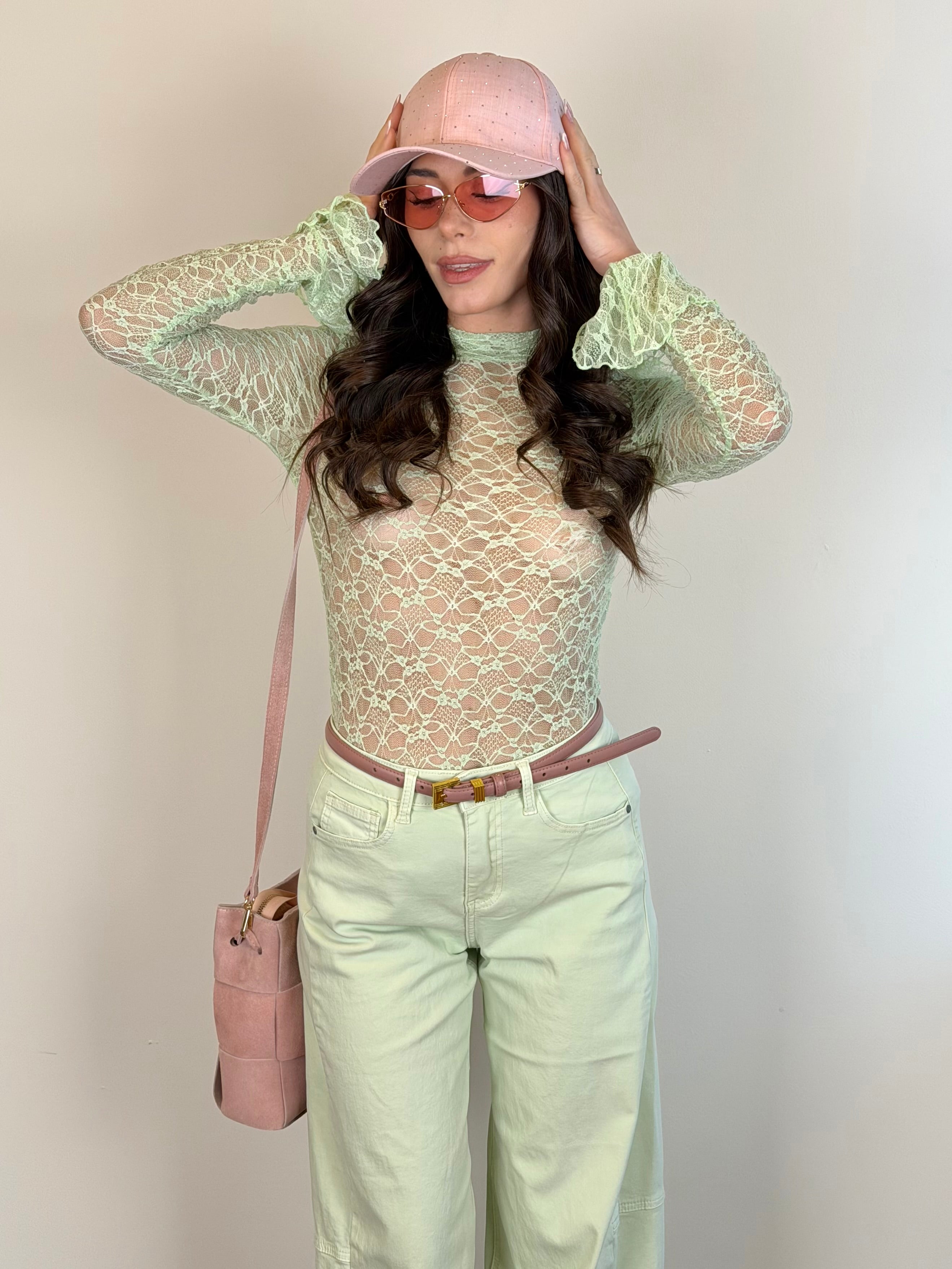 Maglia Brooke pizzo verde