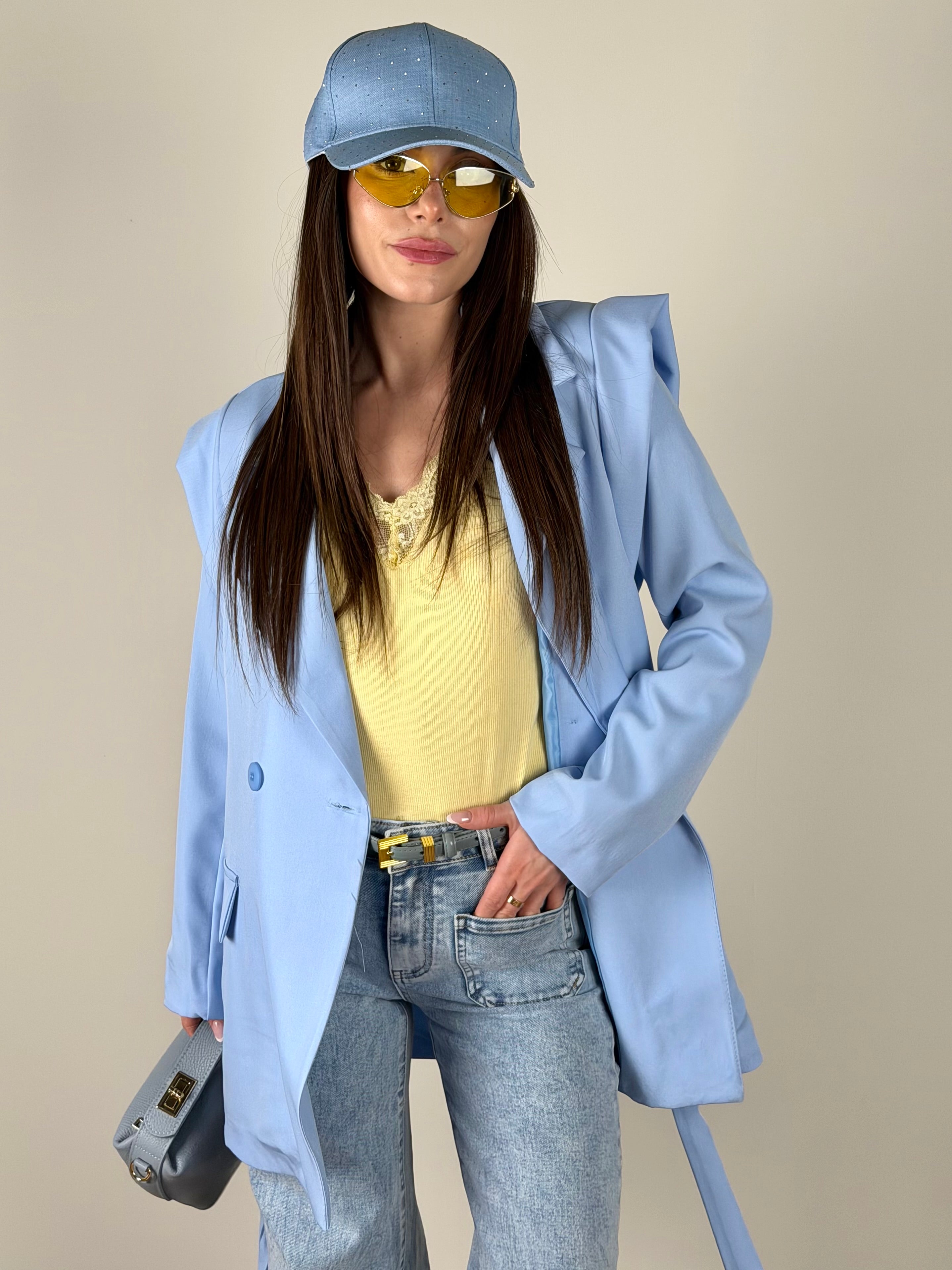 Giacca Wanessa celeste