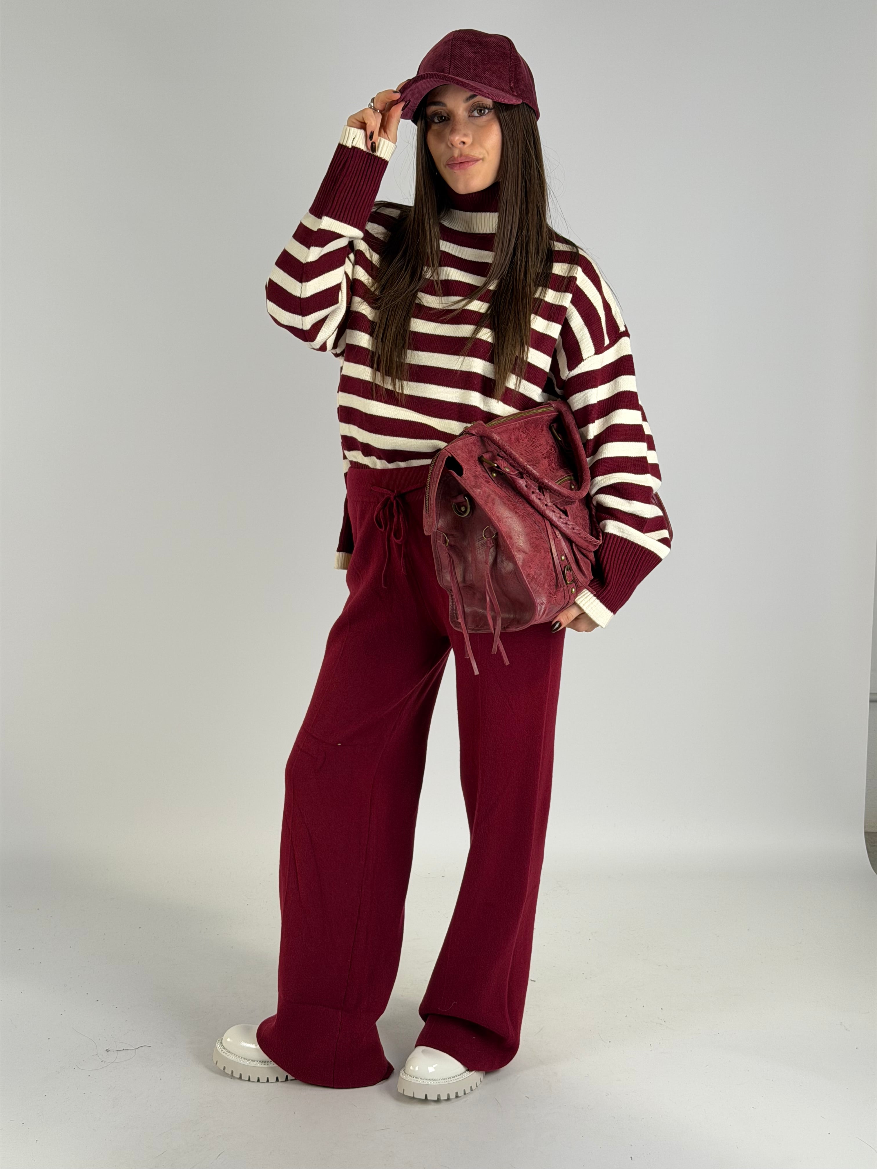 Pantalone Sheila bordeaux