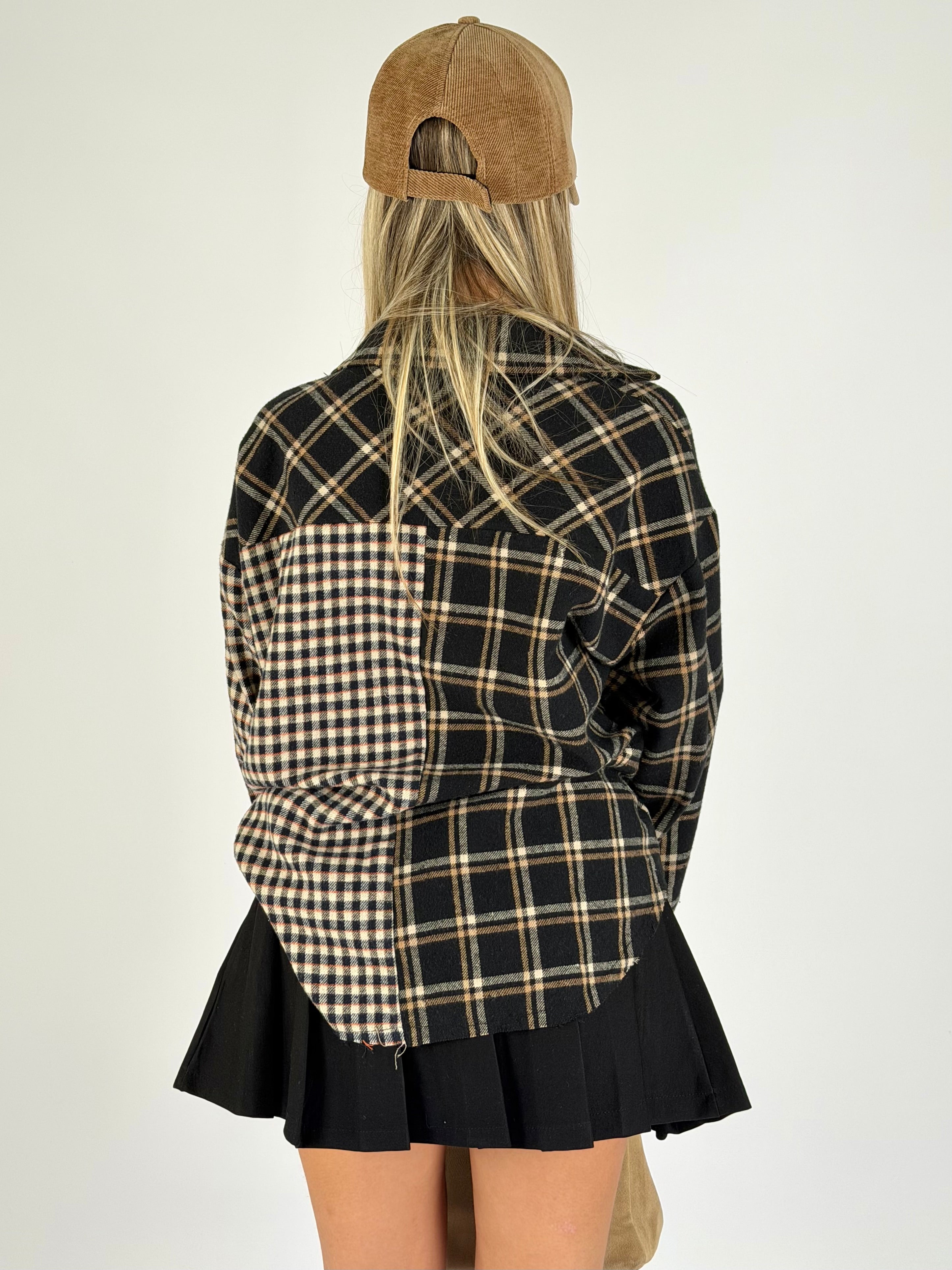 Camicia check Alessia nera