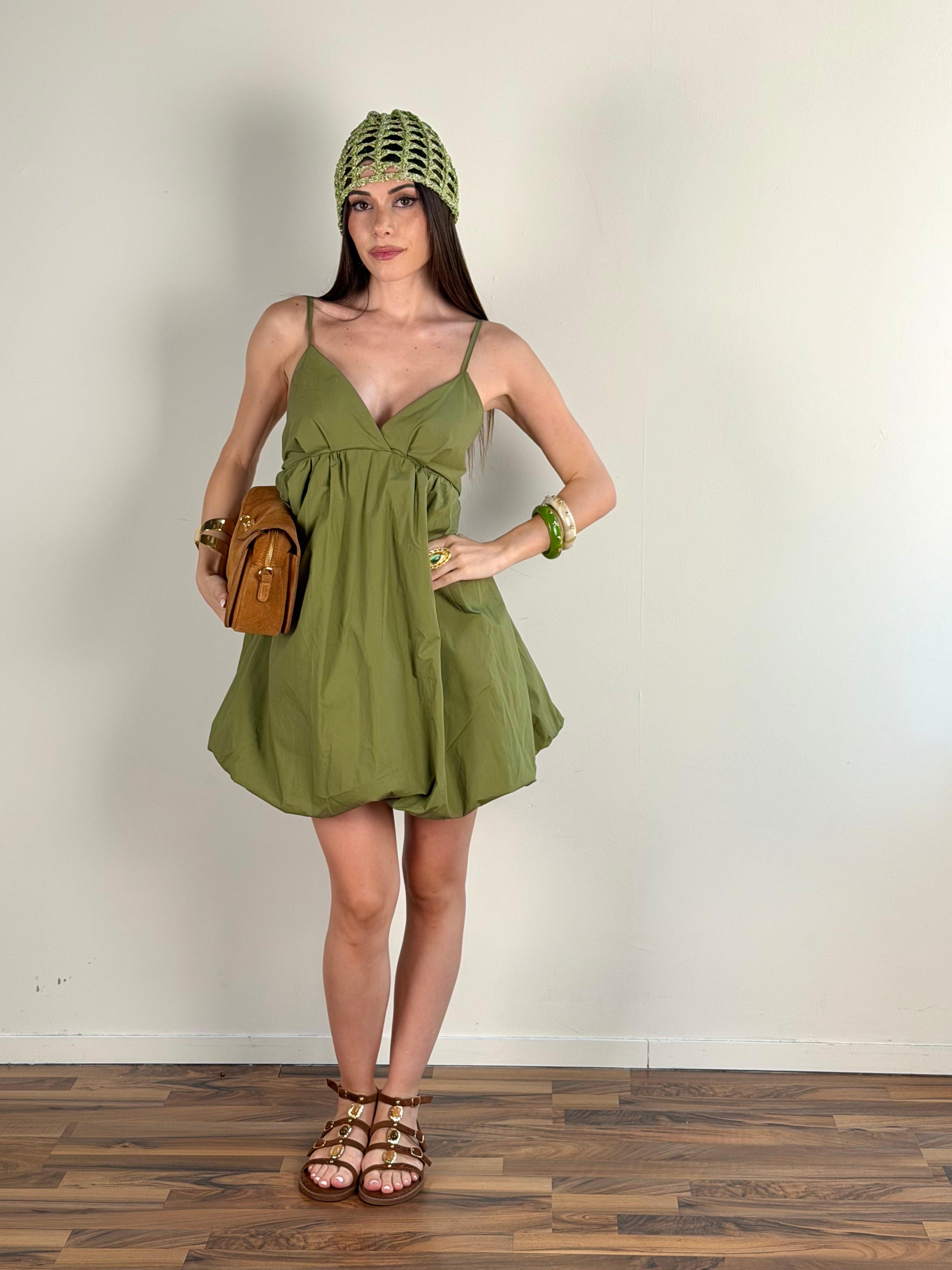 Abito fiocco verde