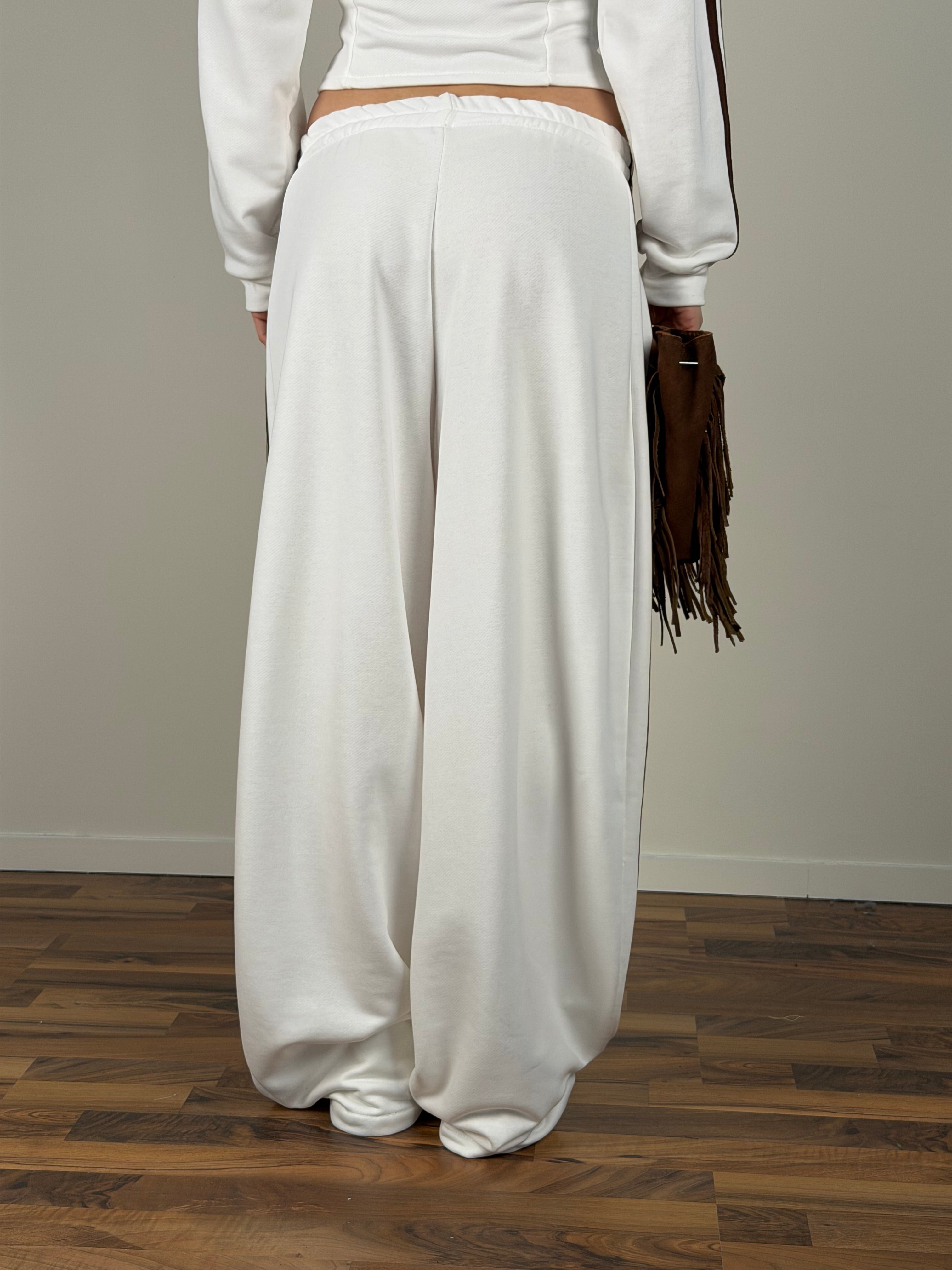 Pantalone tuta iconic bianca