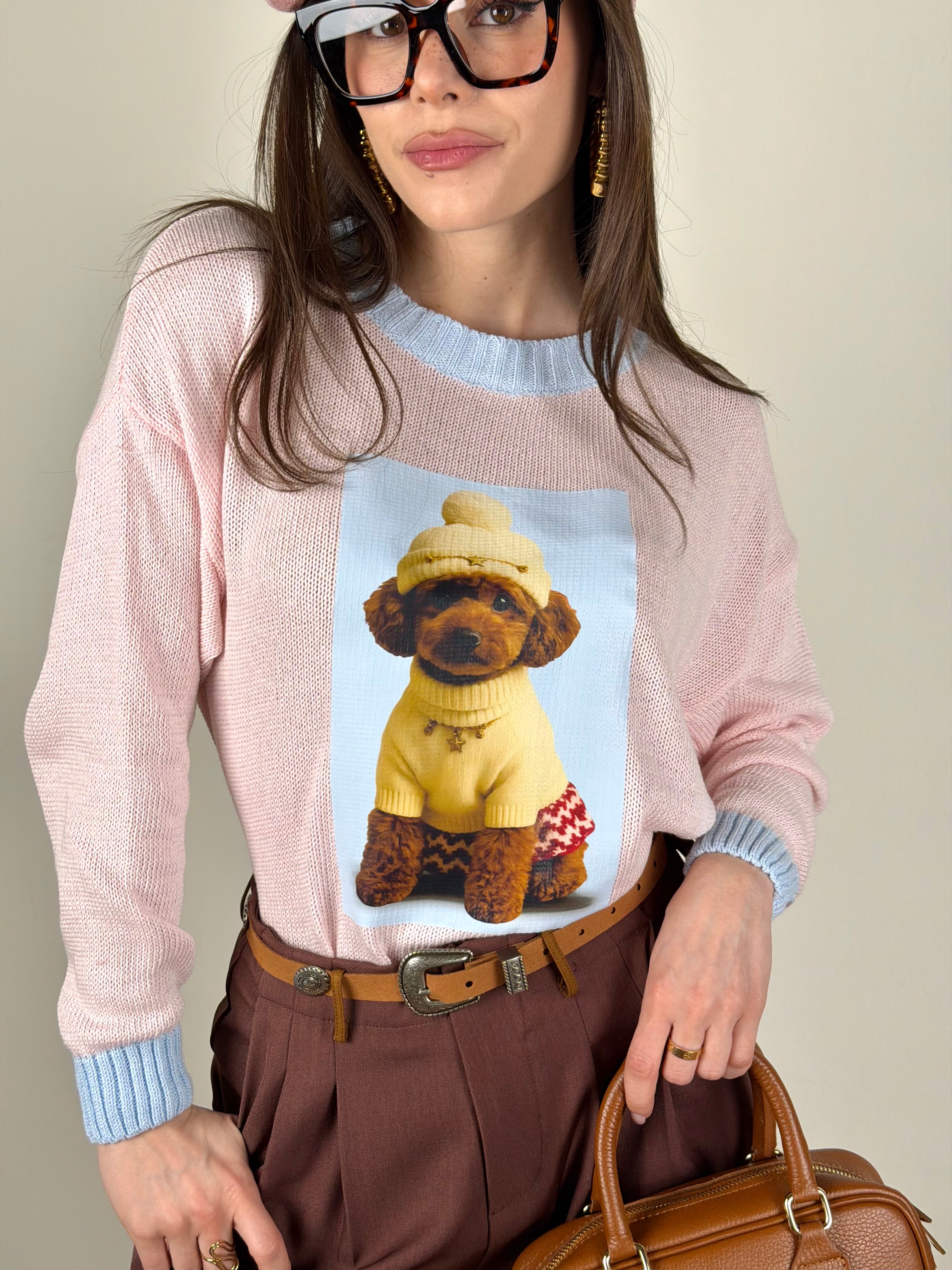 Maglia Barboncino rosa