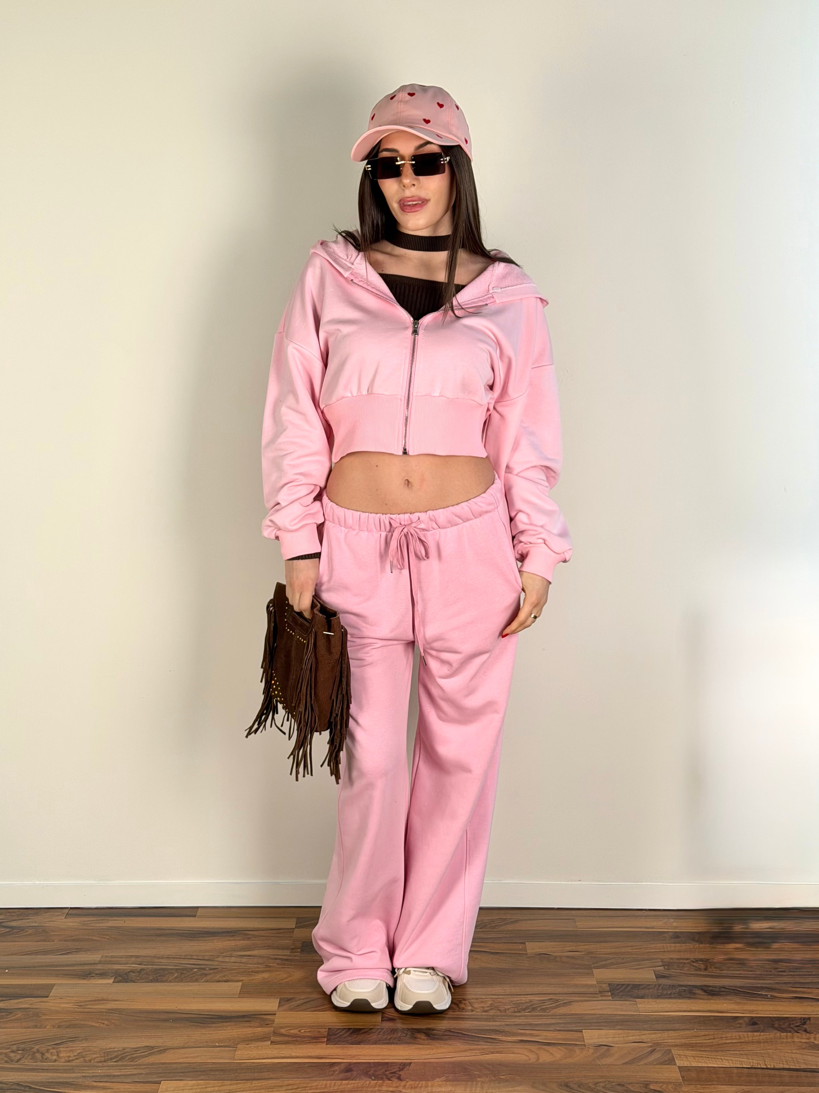Felpa tuta sportiva City rosa