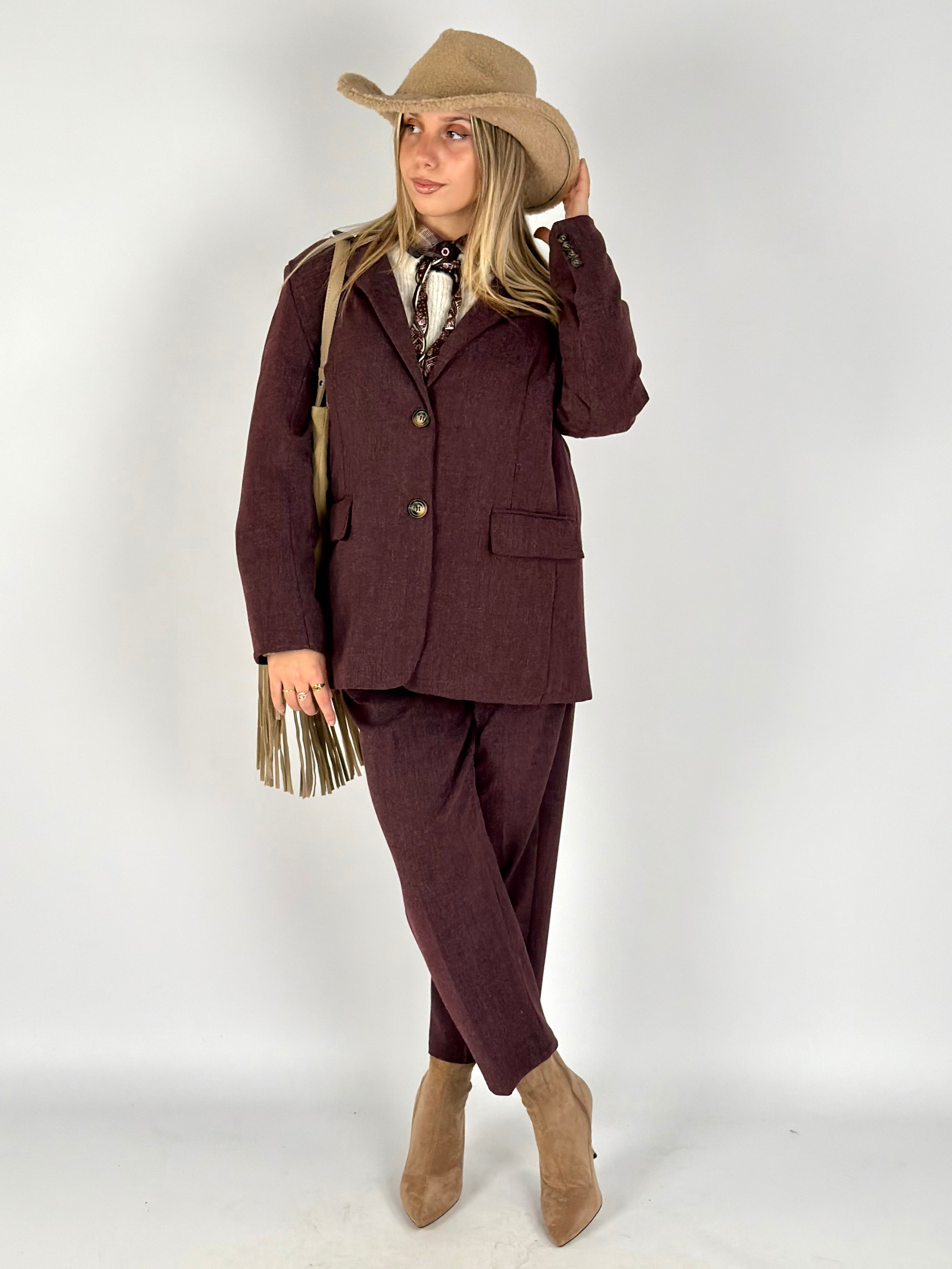 Giacca completo Dafne bordeaux