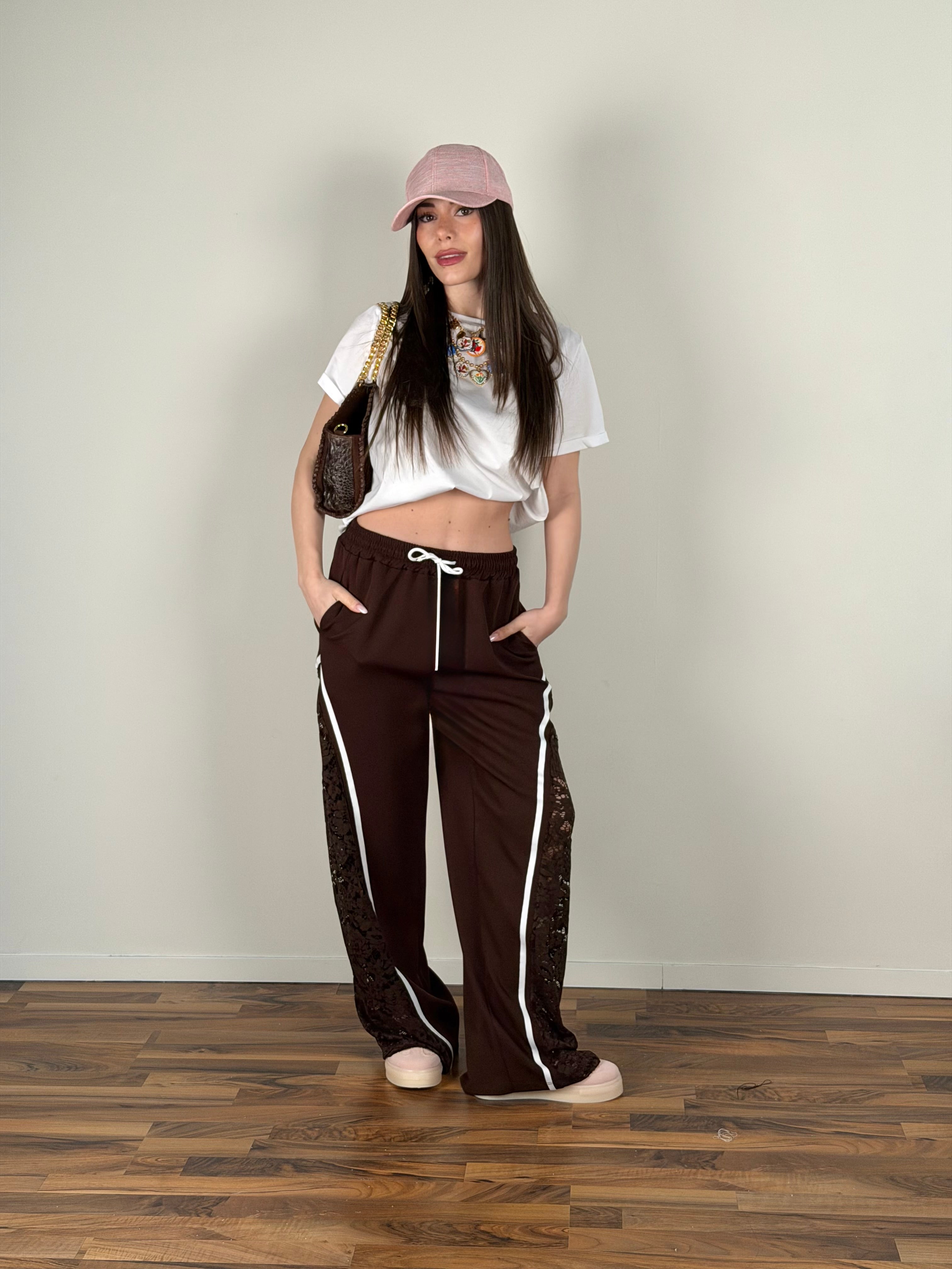 Pantalone tuta pizzo moro