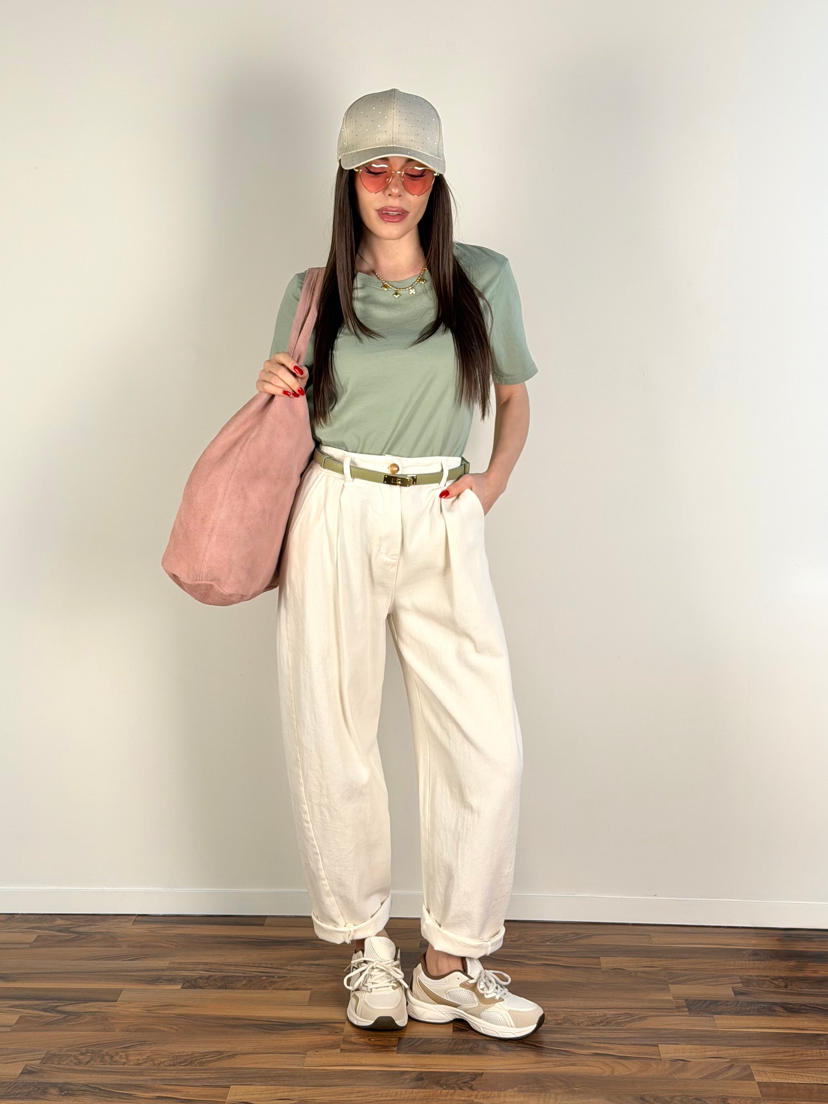 T-shirt monocolore verde