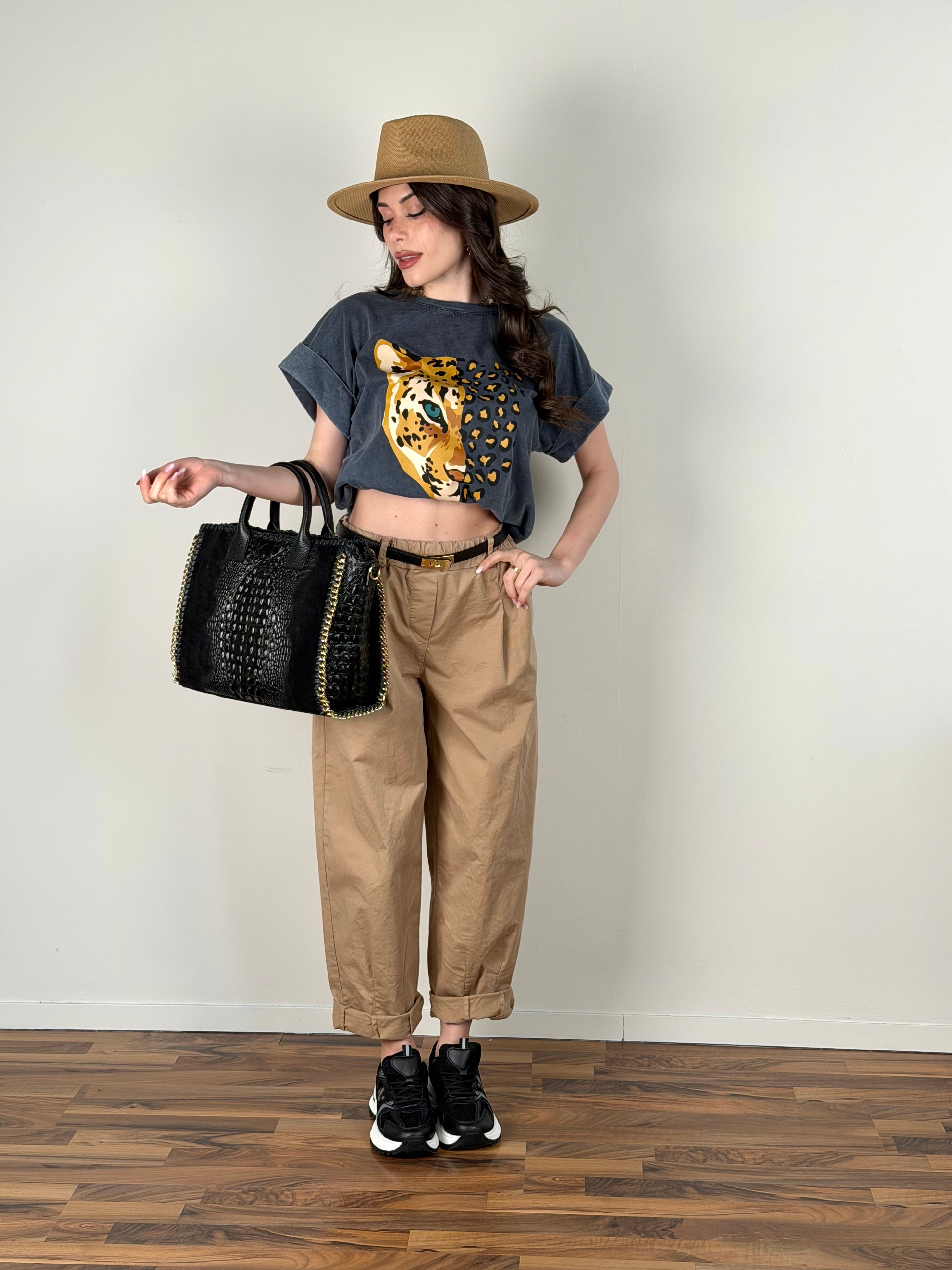 Pantalone Carmen tabacco