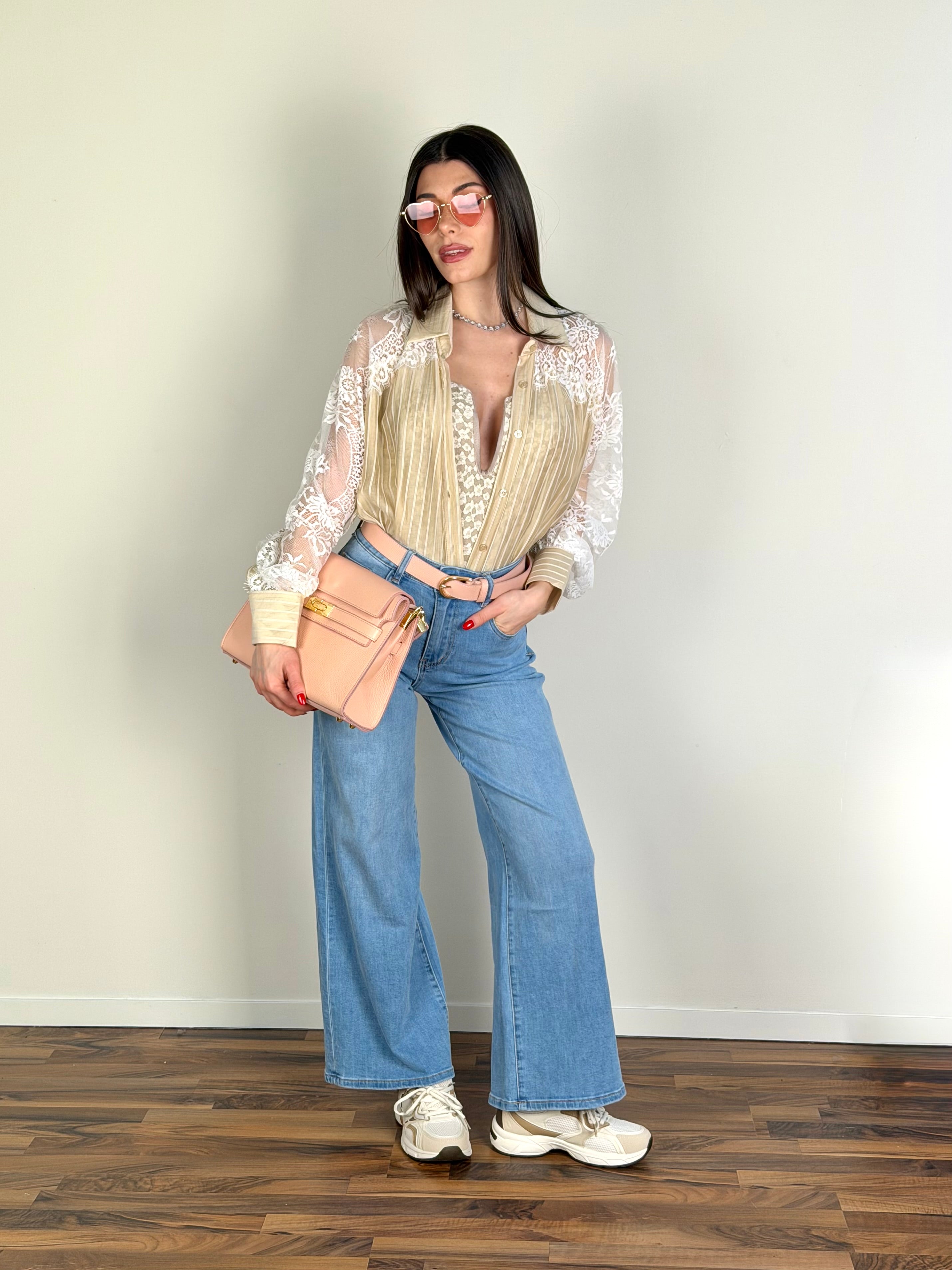 Camicia Baby-doll beige