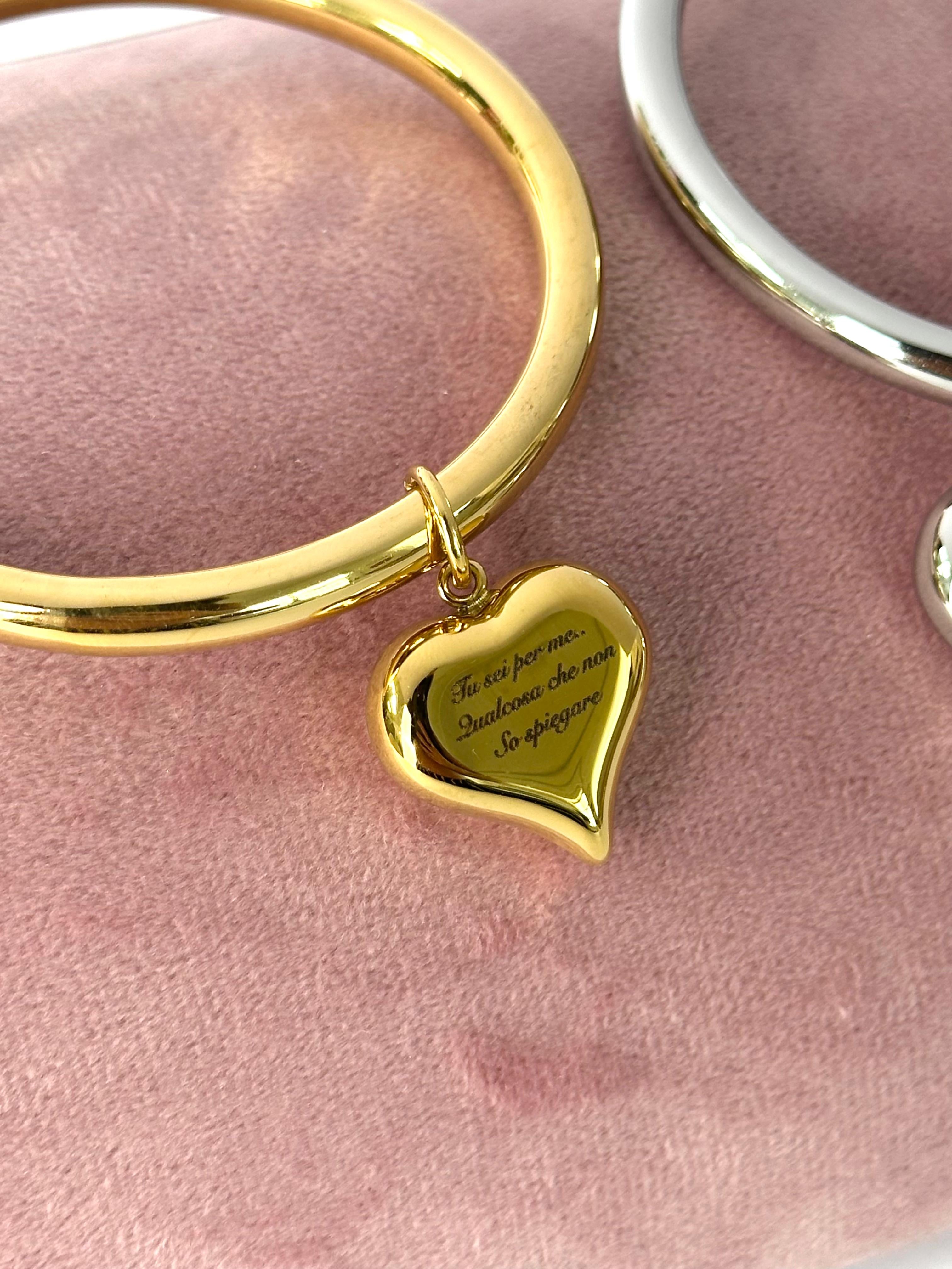 Bracciale bangle rigido personalizzabile