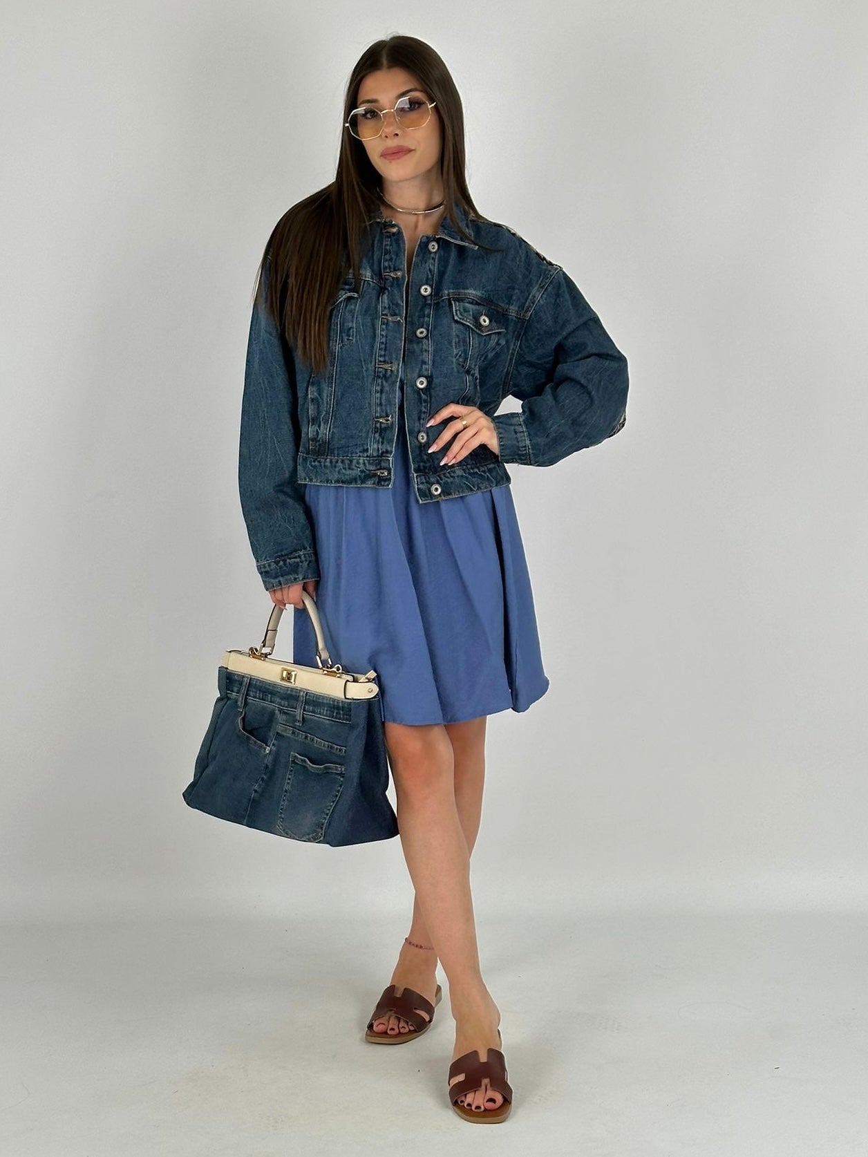 Giubbino di jeans ricamato India