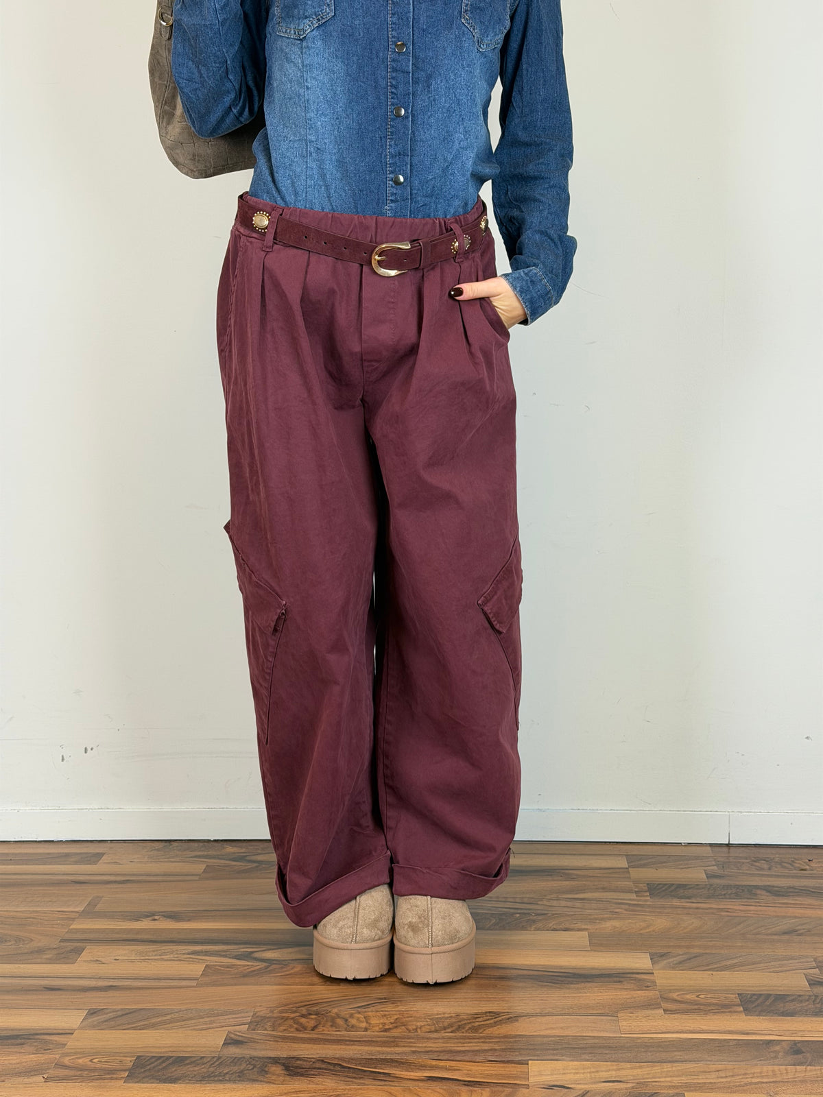 Pantalone Loren bordeaux