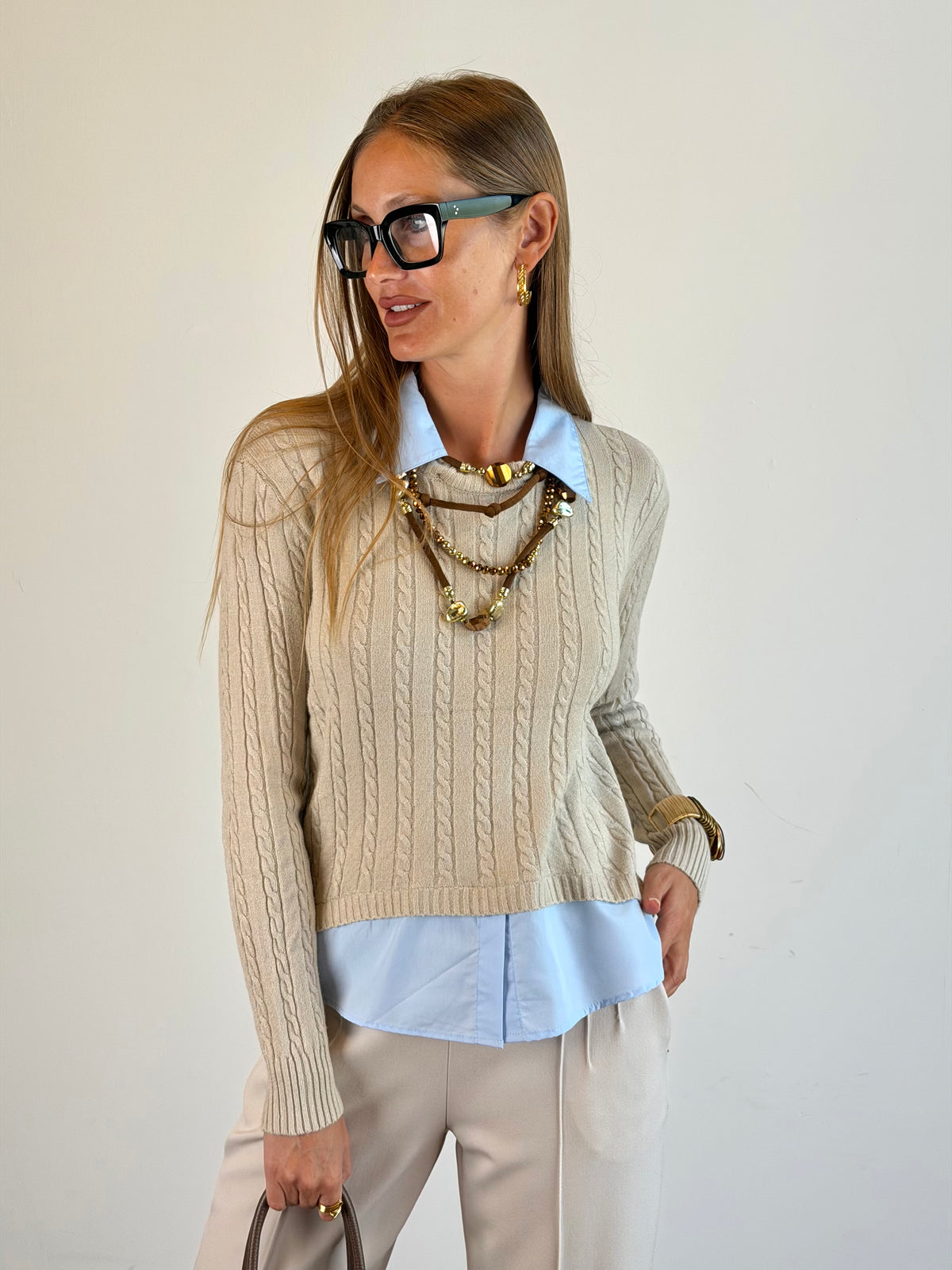 Maglia Office beige