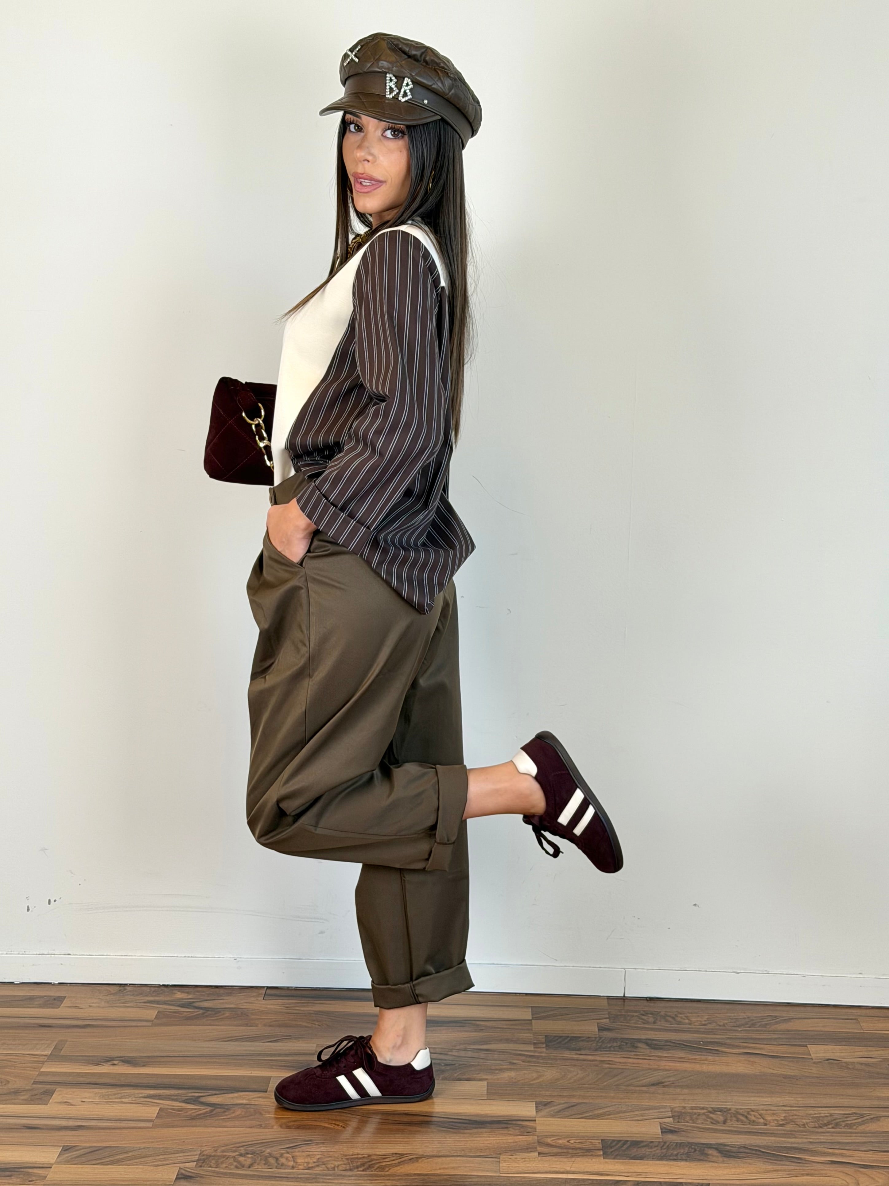 Pantalone glamour moro