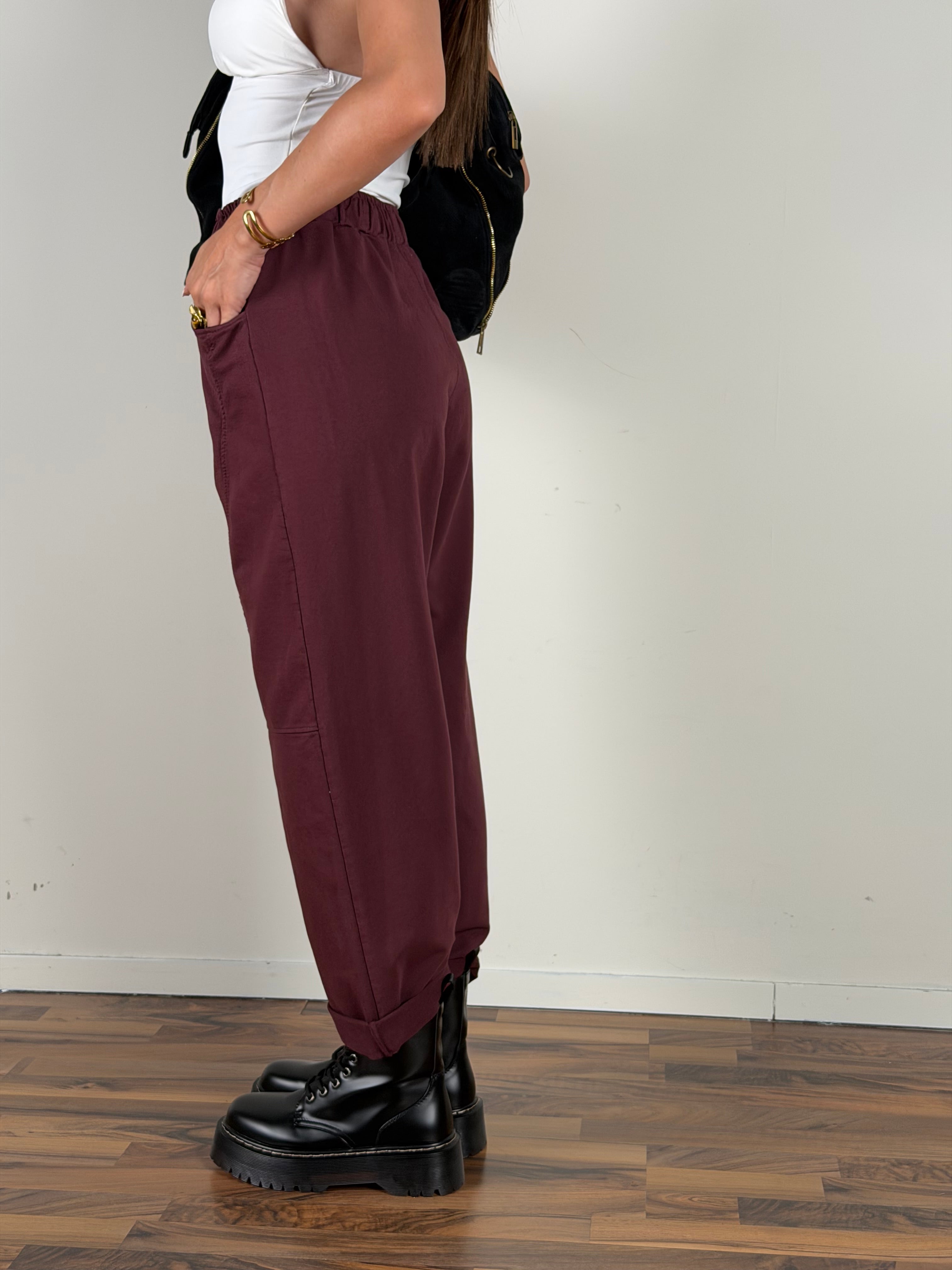Pantalone Divine bordeaux