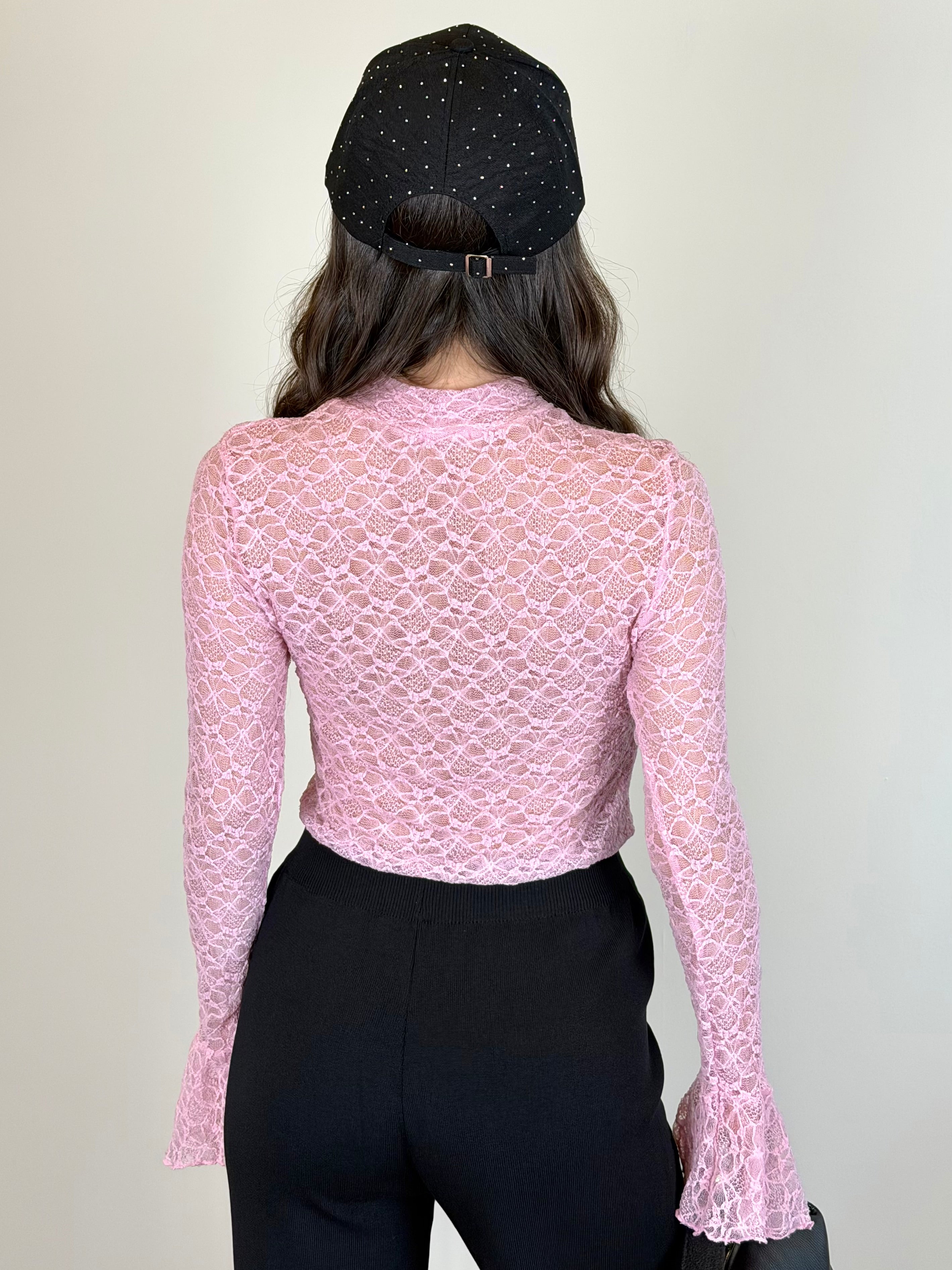 Maglia Brooke pizzo rosa