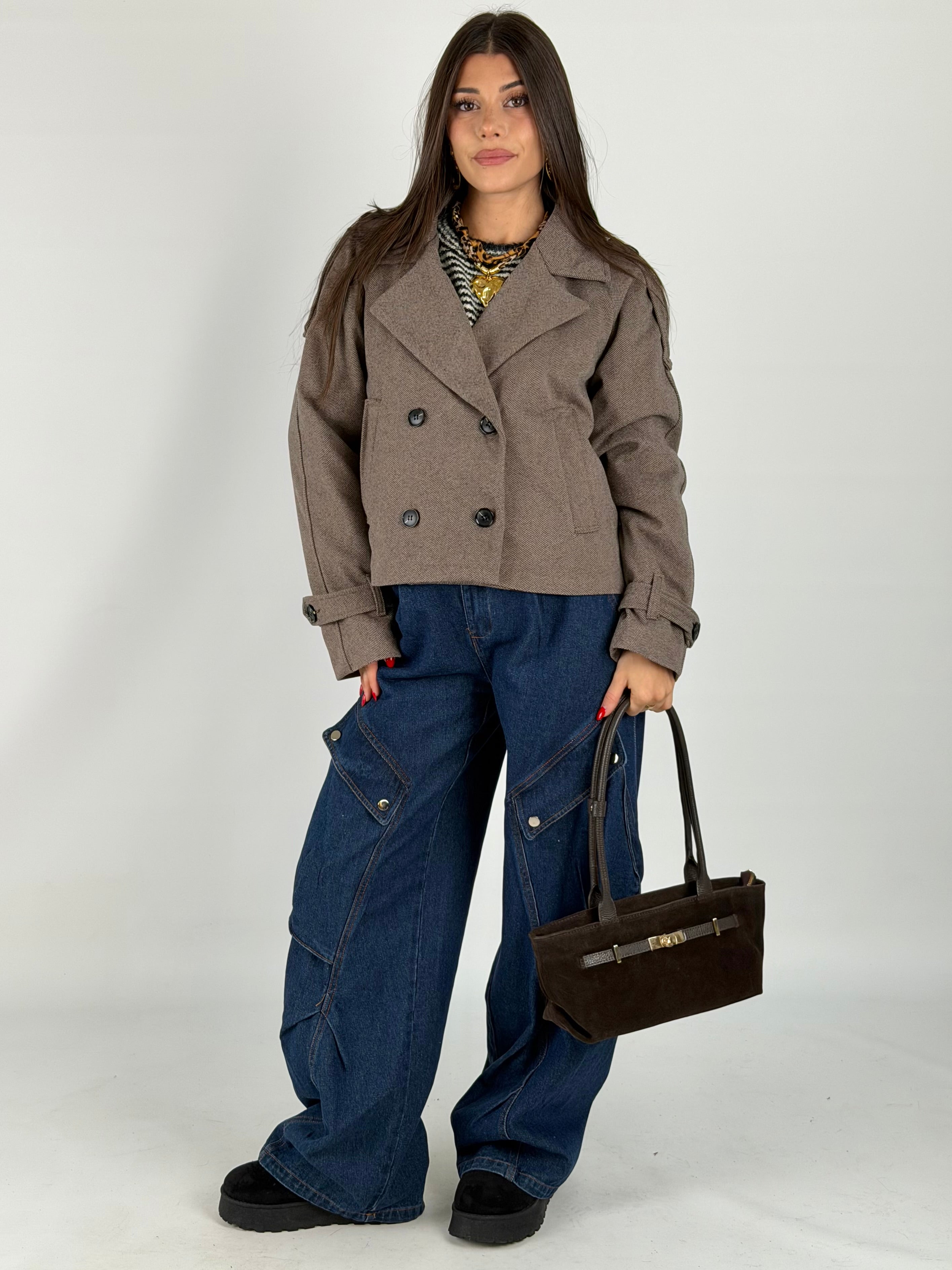 Maxi cappotto panno moro