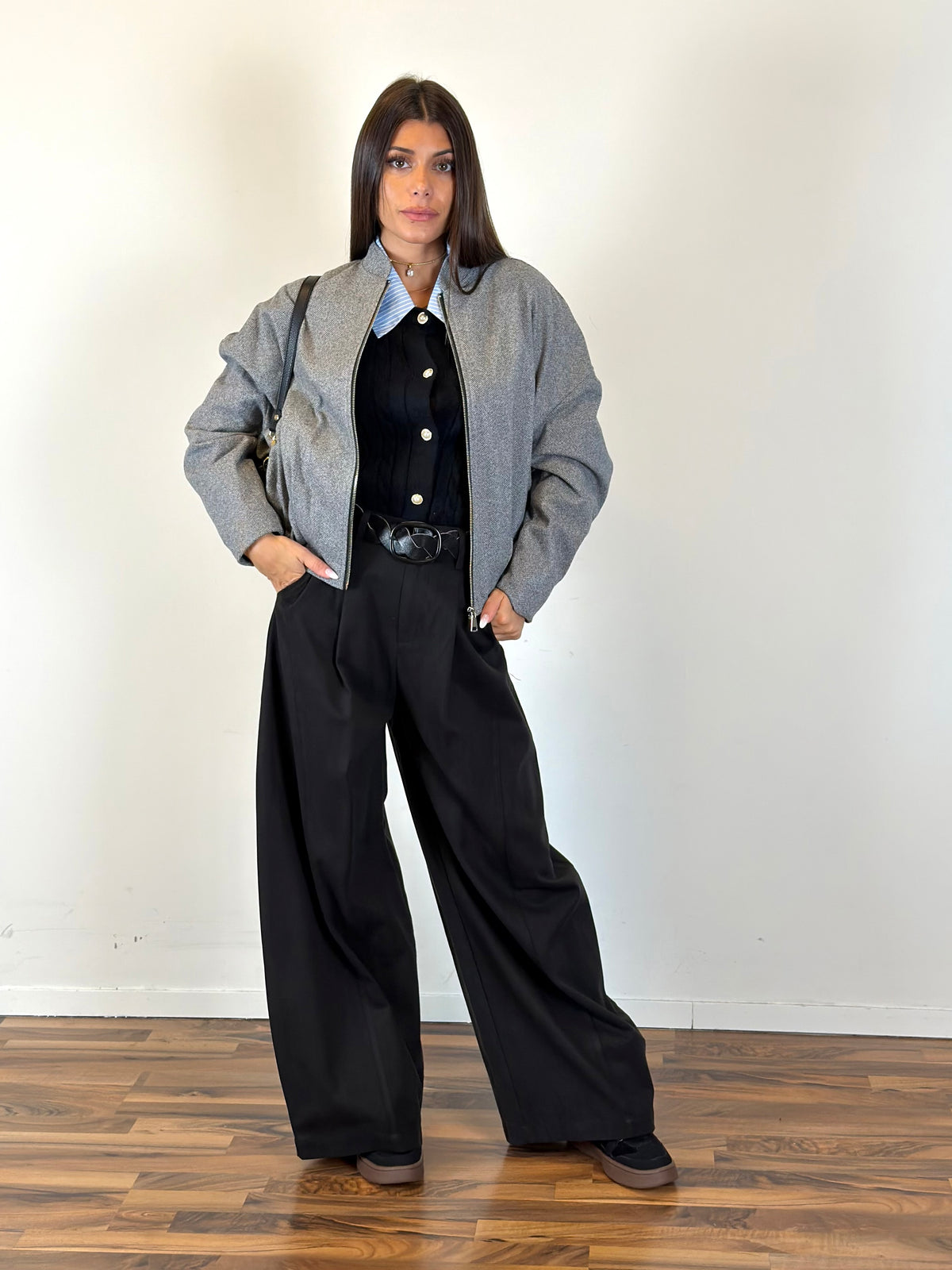 Cappotto Spigato grigio