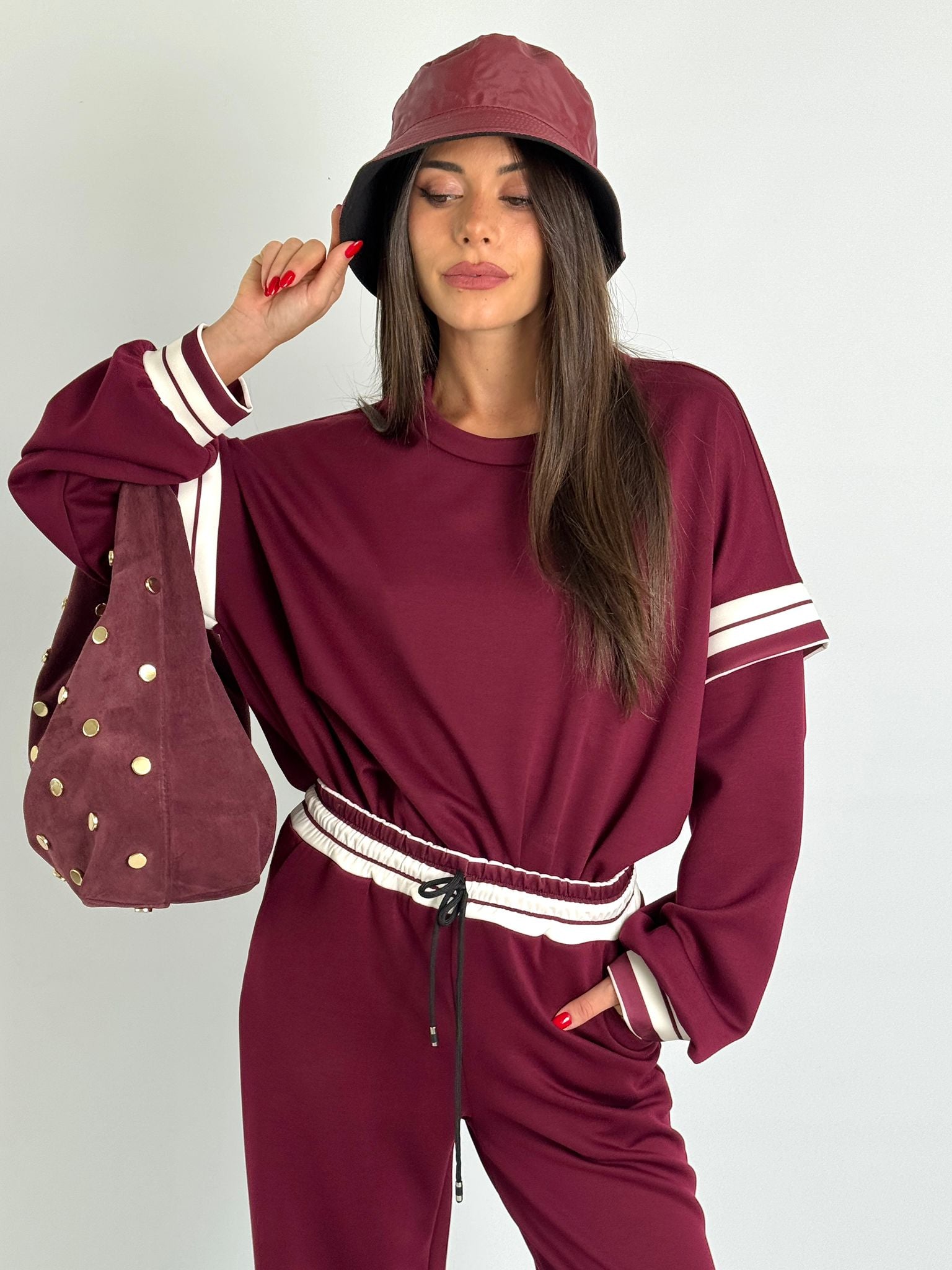 Tuta sportiva Olga bordeaux