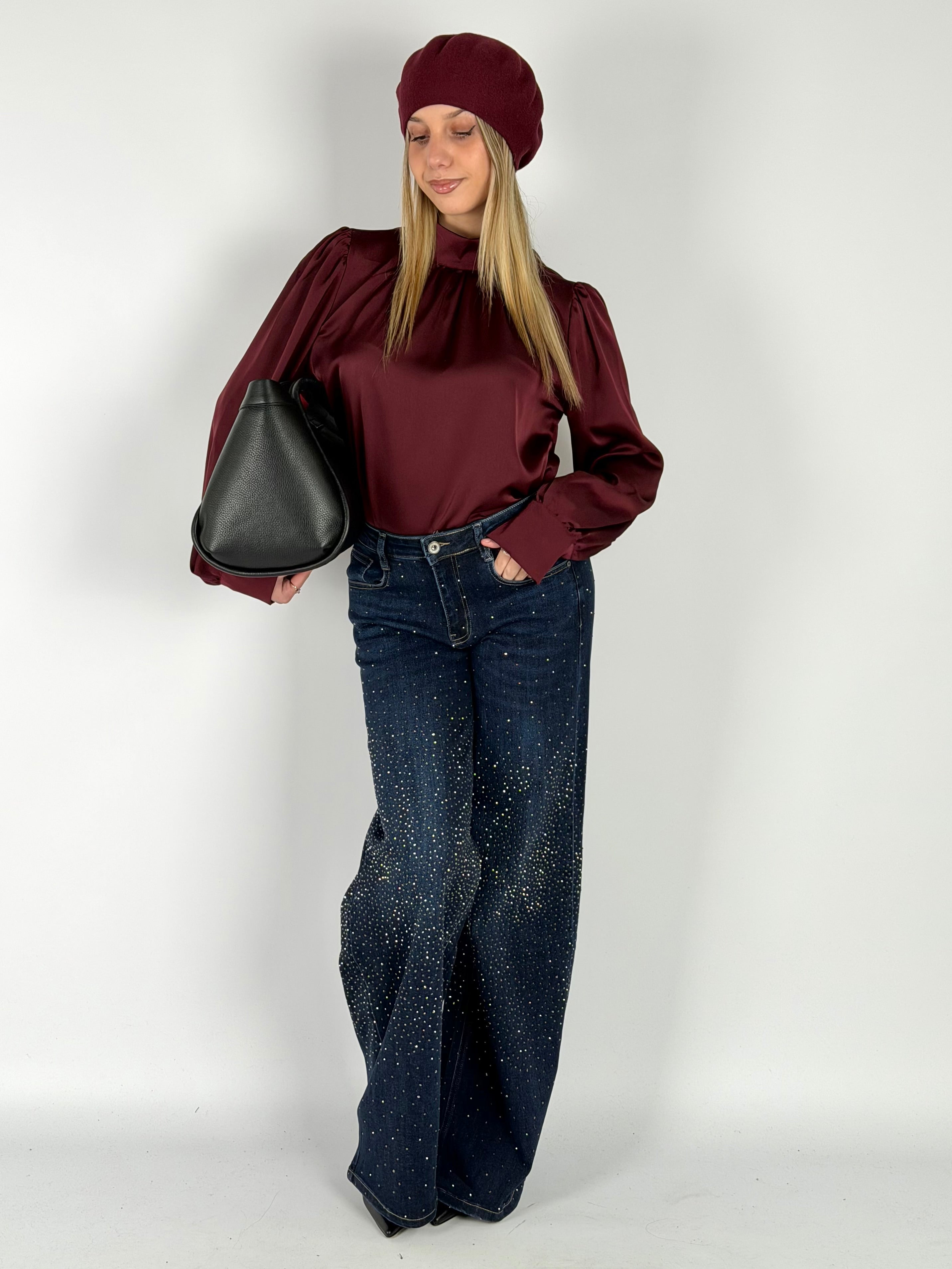 Camicia Crystal bordeaux