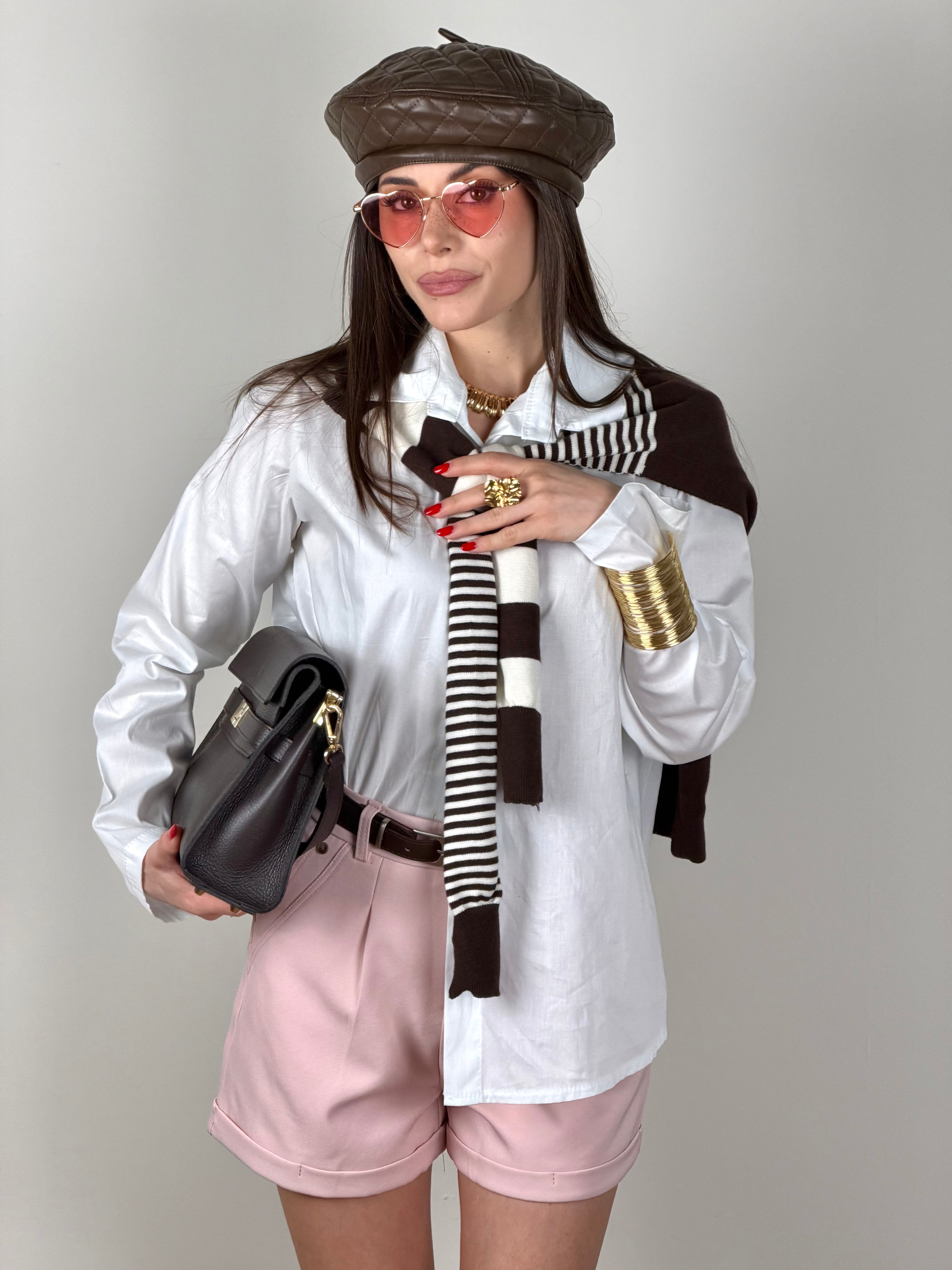 Golf righe + camicia moro