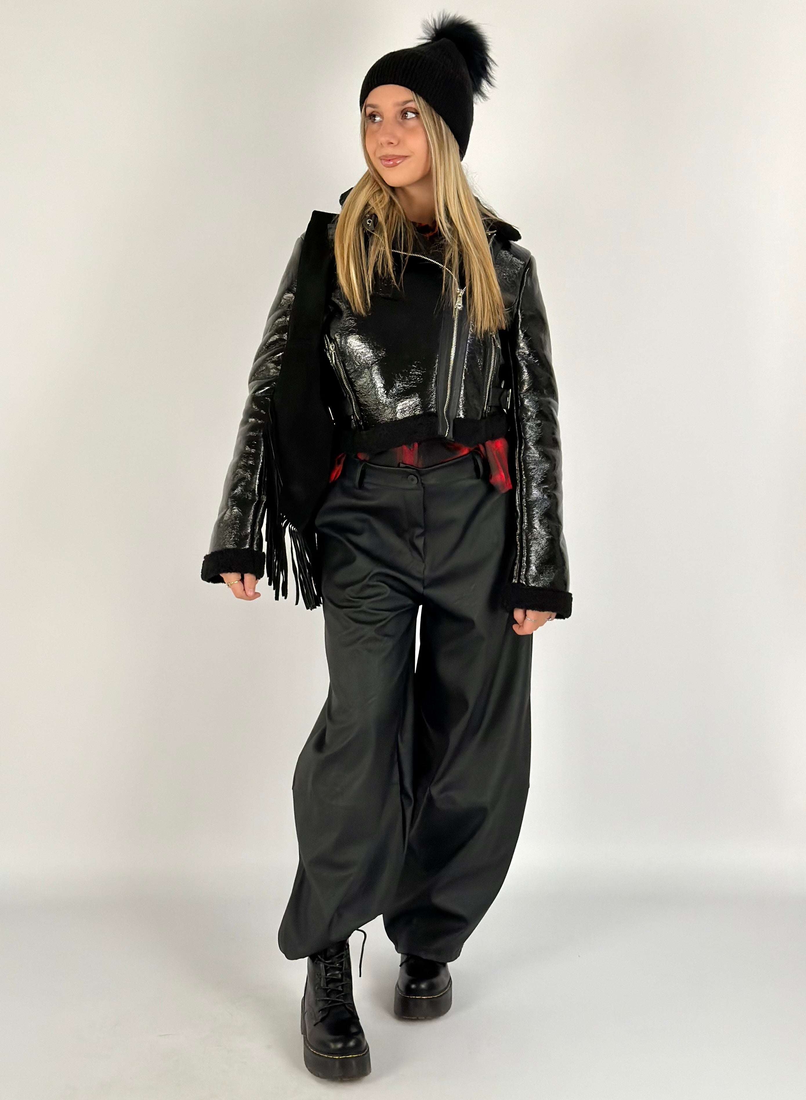 Giubbino laminato ecopelle