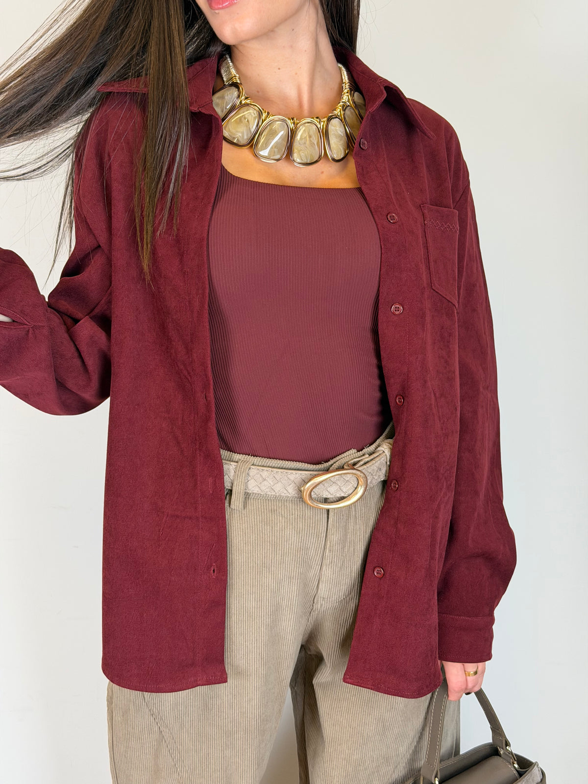 Camicia Nali bordeaux