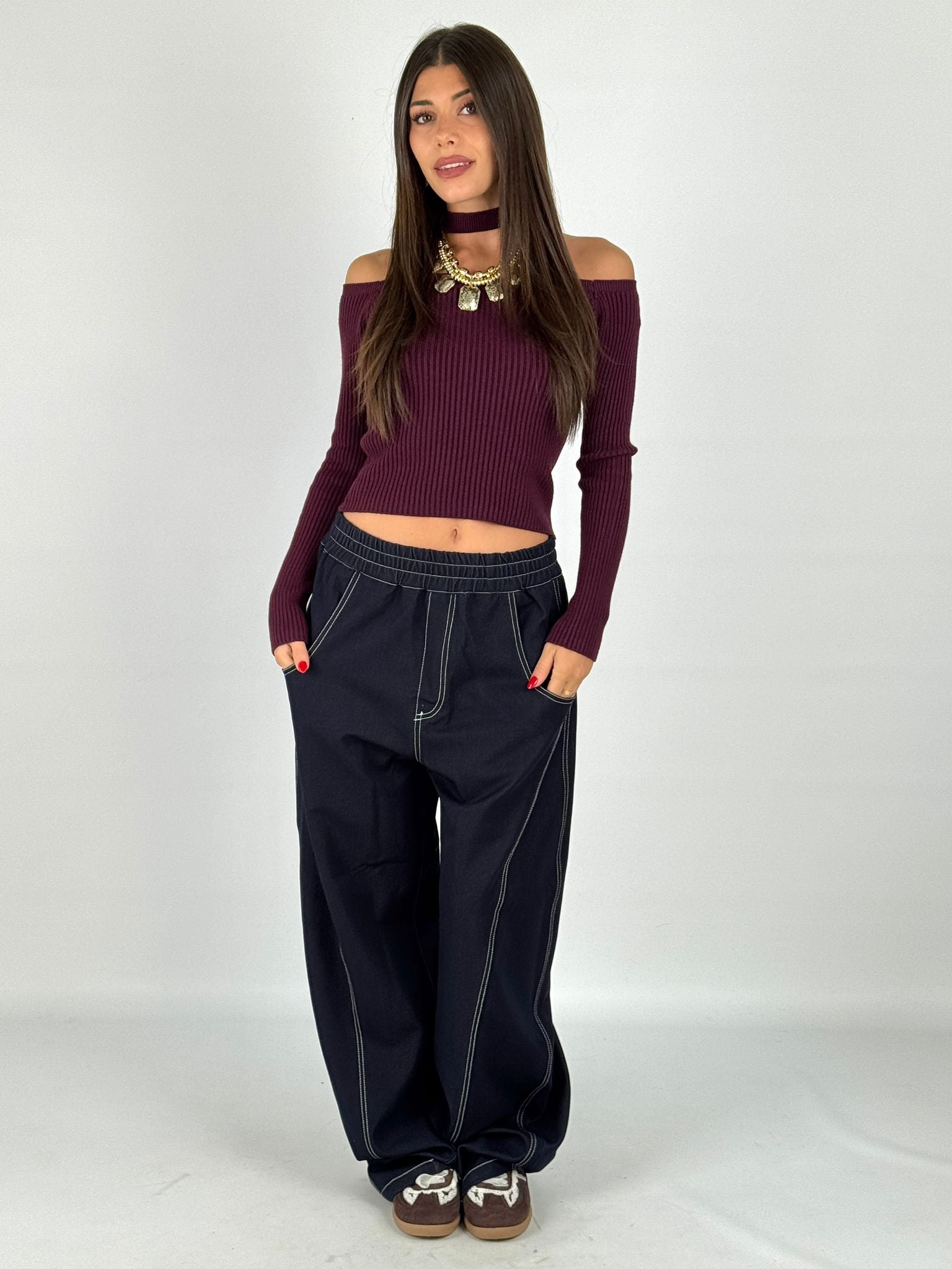 Maglia Ester bordeaux