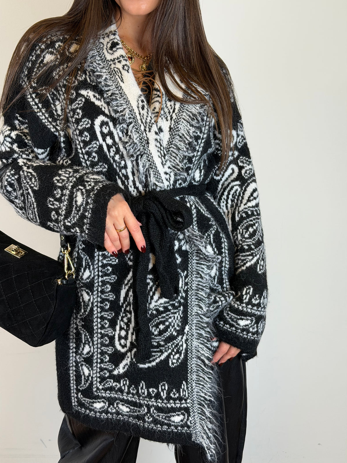 Cardigan India nero