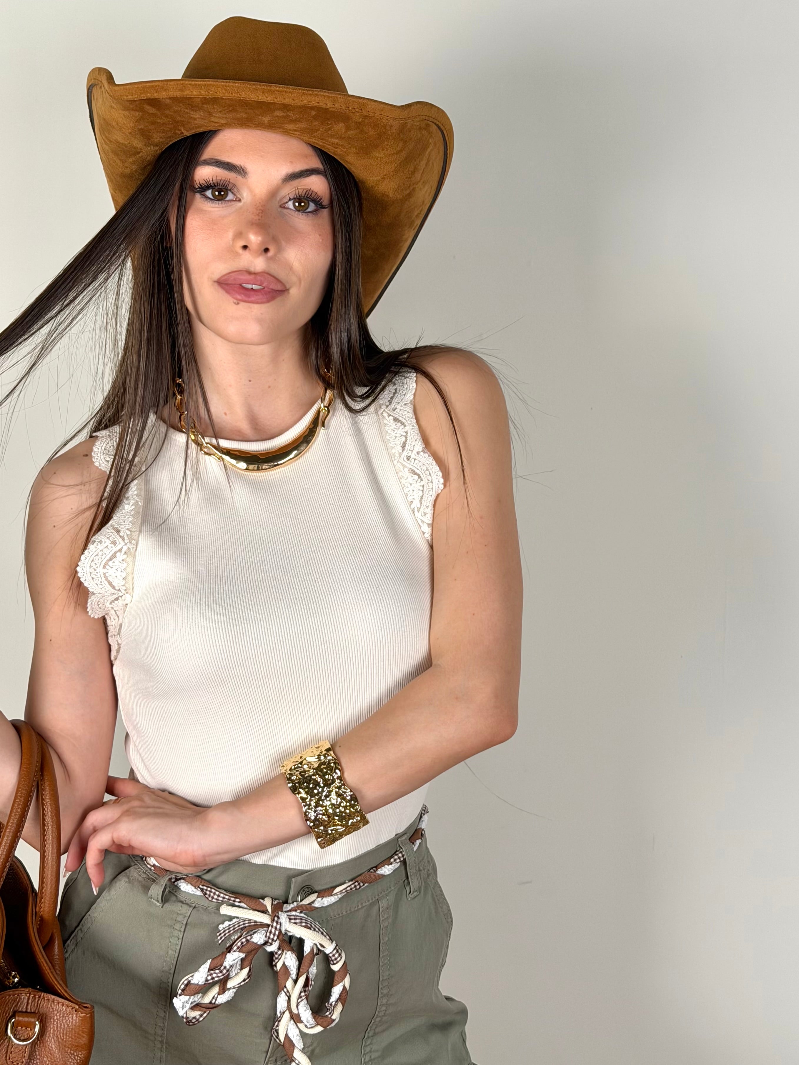Top Amelie bianca