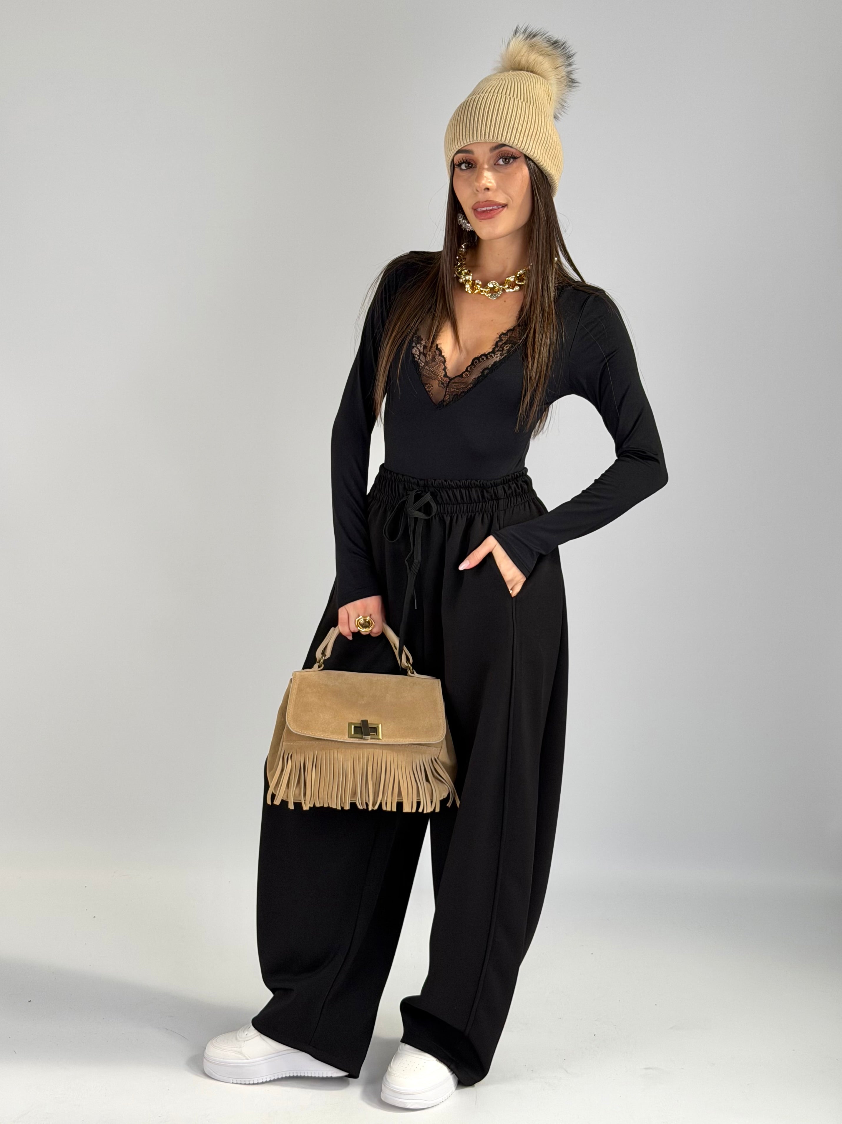 Pantalone tuta Evelyn nera