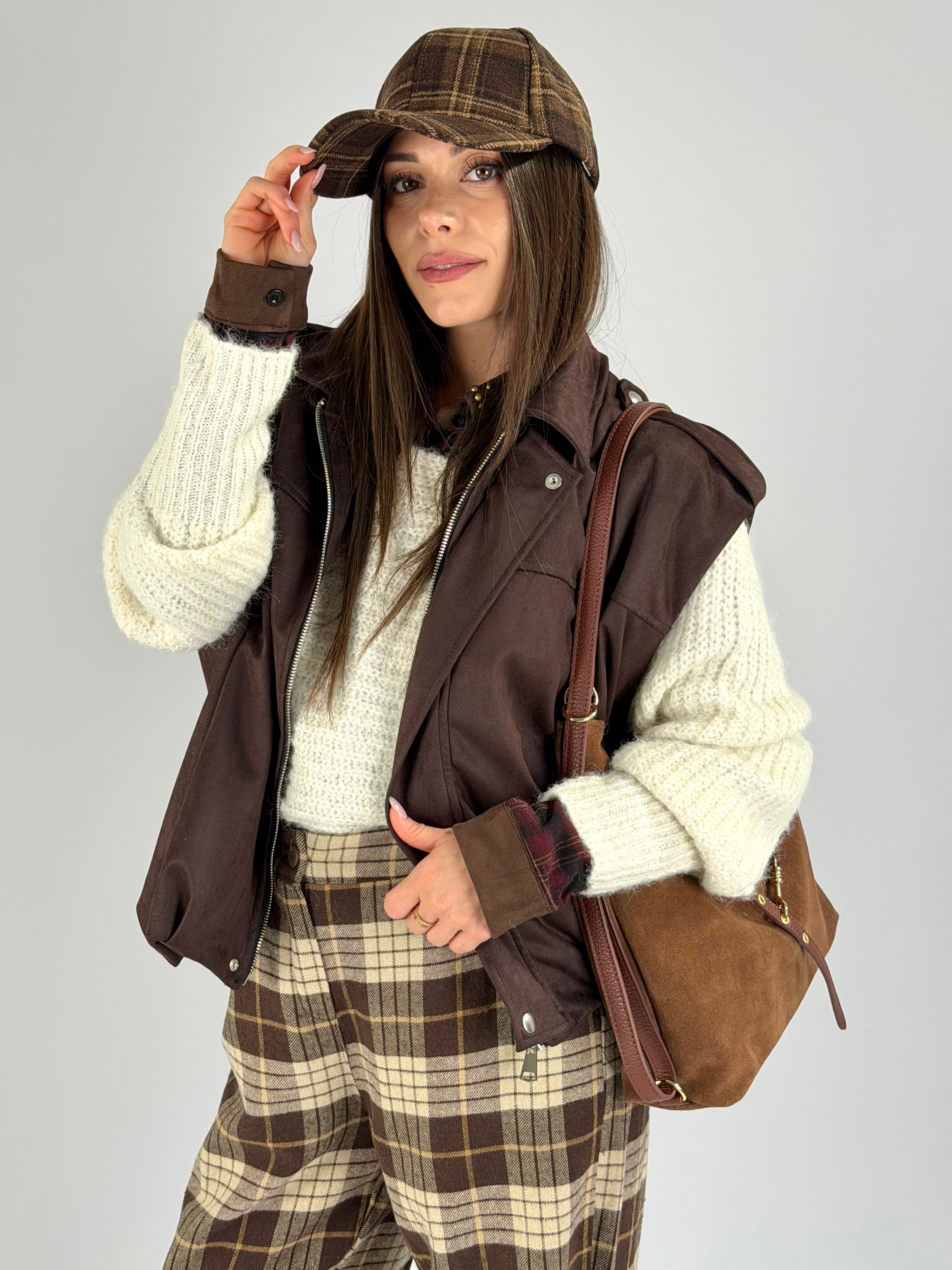 Smanicato scamosciato moro