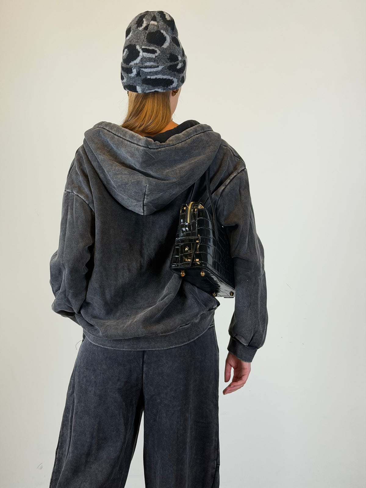 Felpa tuta Stone wahsed zip
