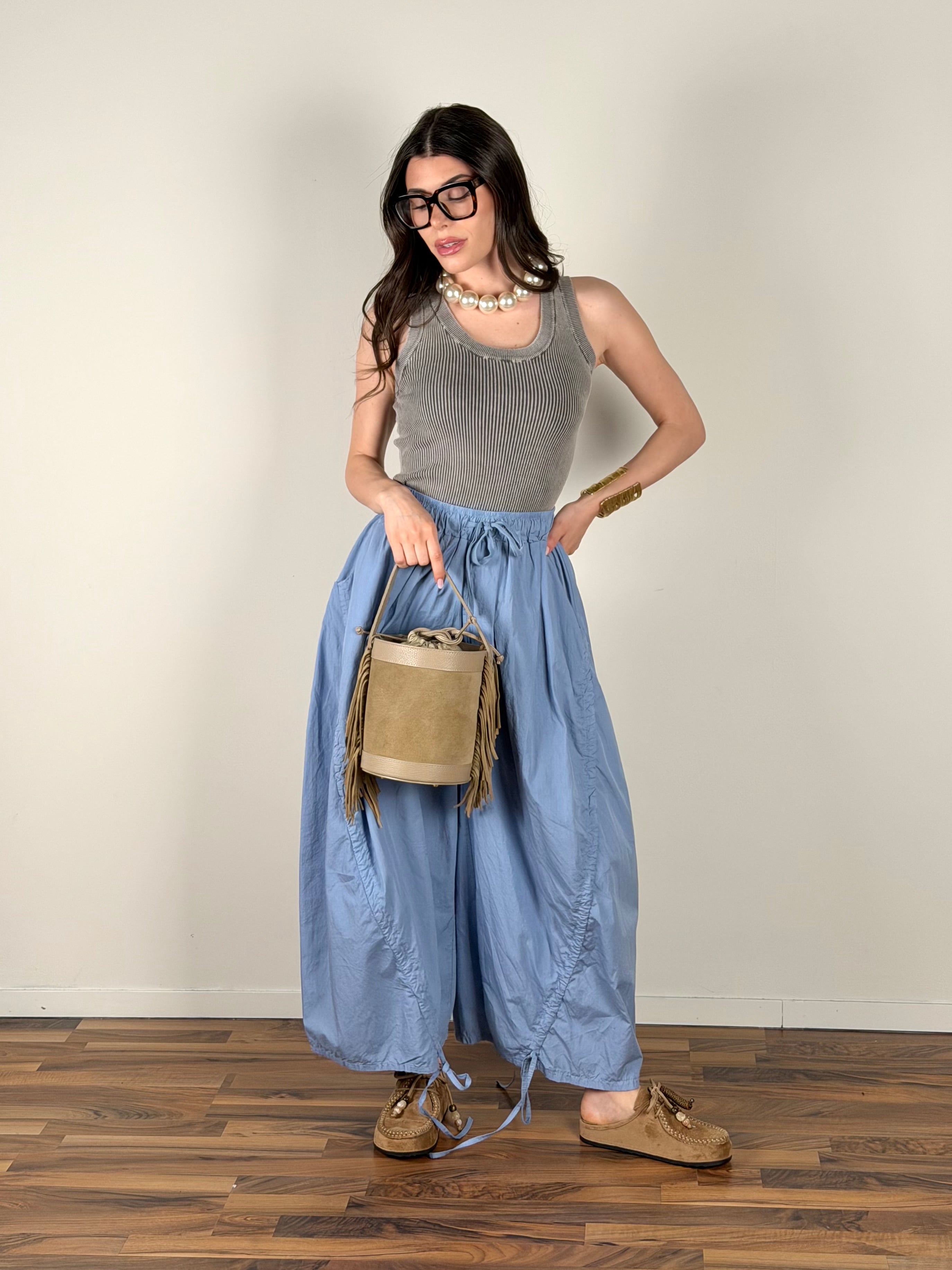 Pantalone Cleo celeste