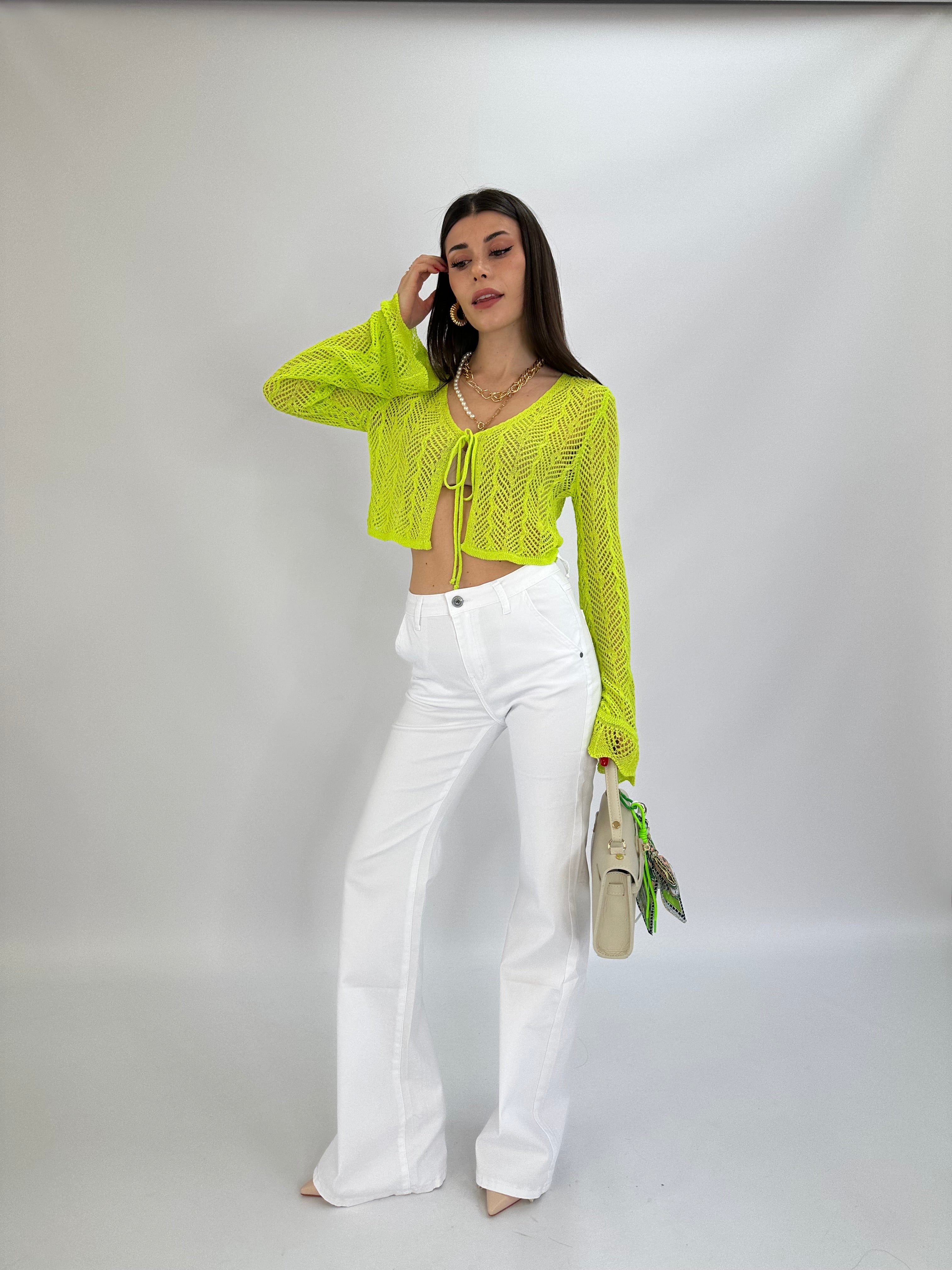 Jeans a zampa bianco