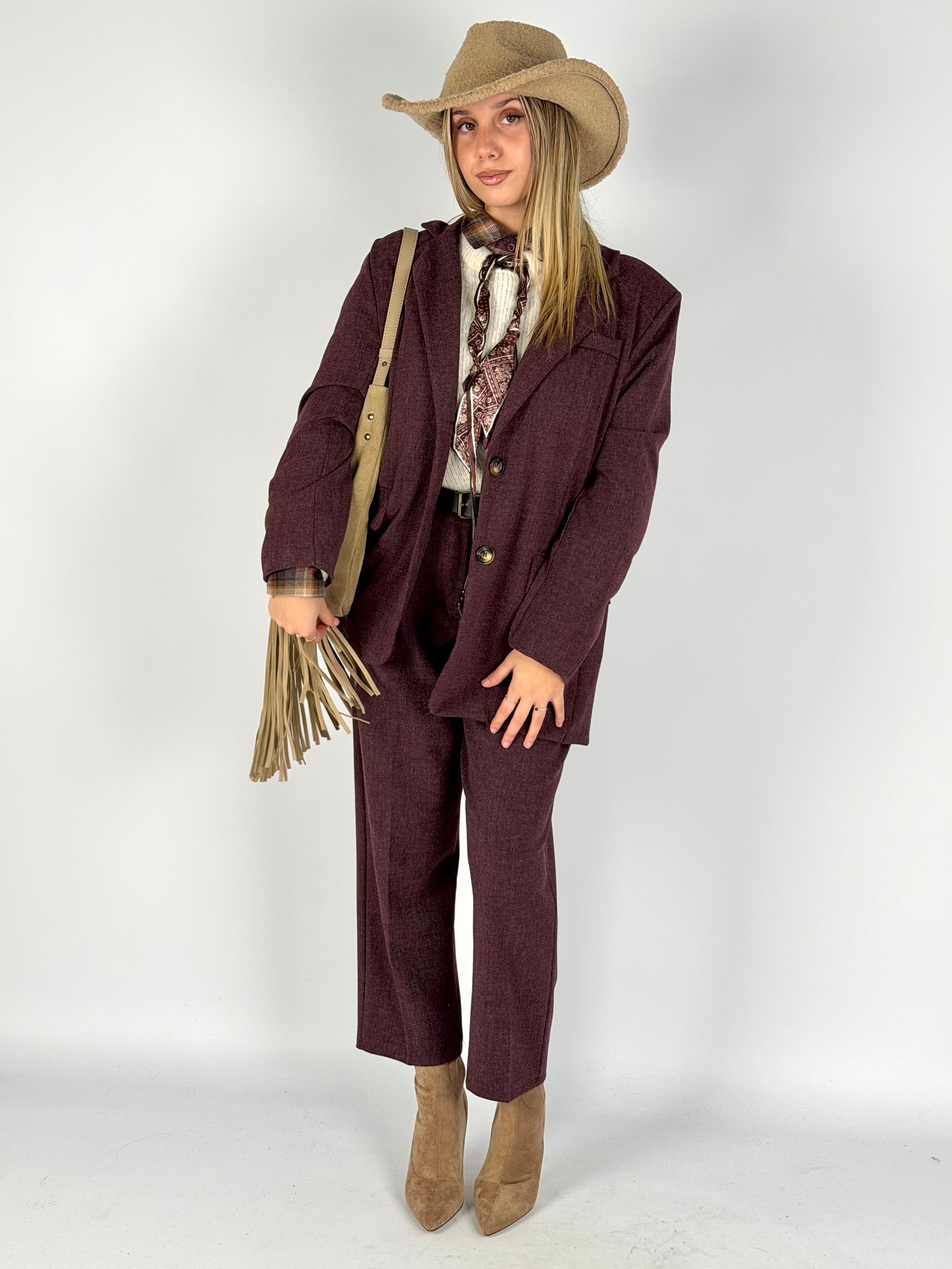 Giacca completo Dafne bordeaux