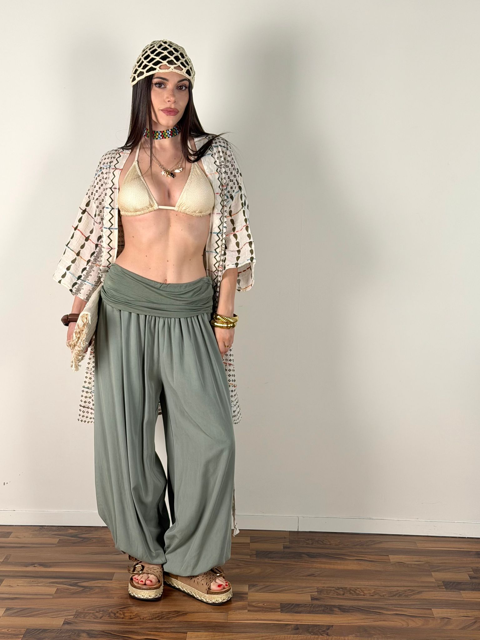 Pantalone odalisca verde