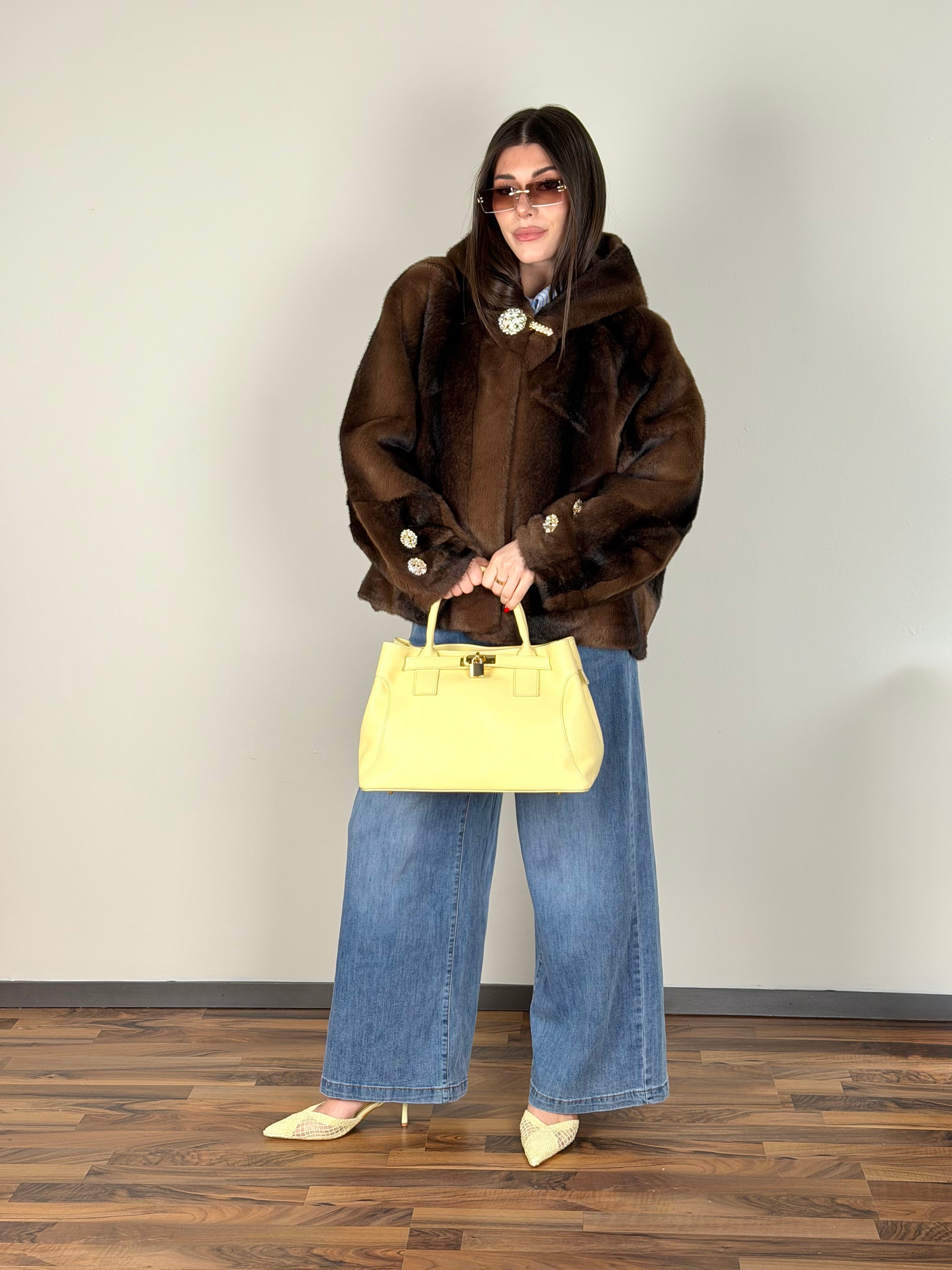 Pelliccia Evelin moro