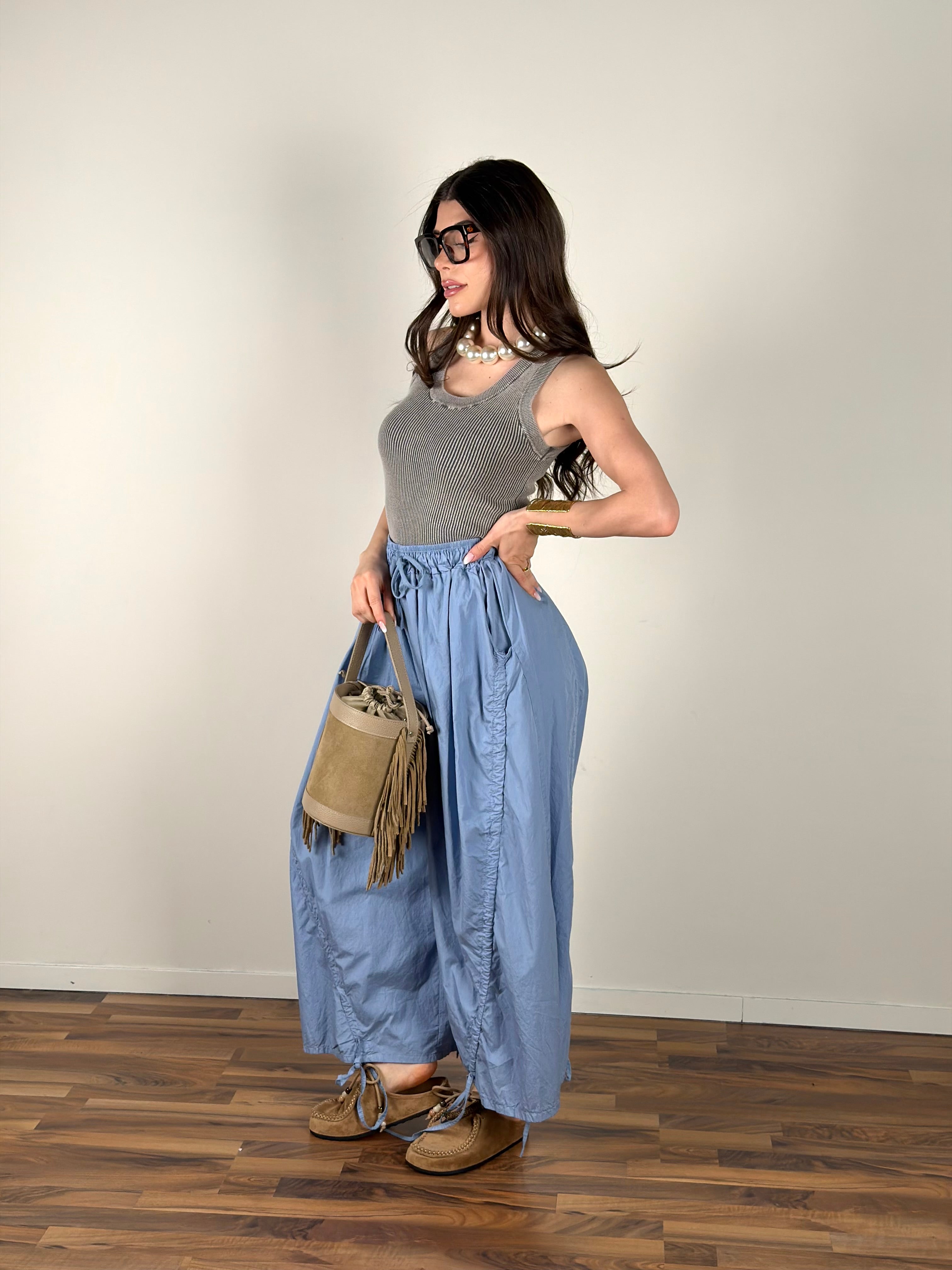 Pantalone Cleo celeste