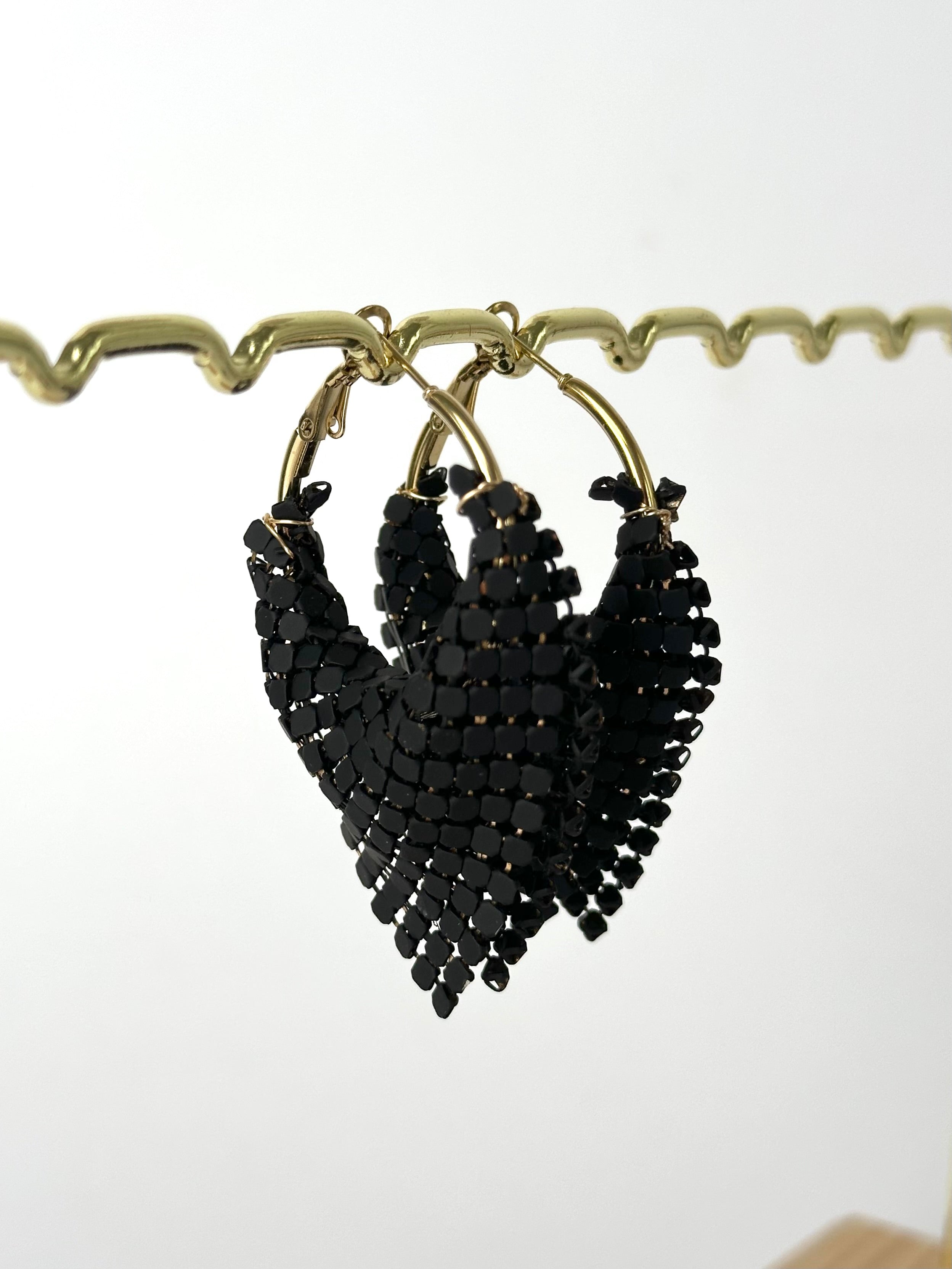 Orecchini rete in acciaio