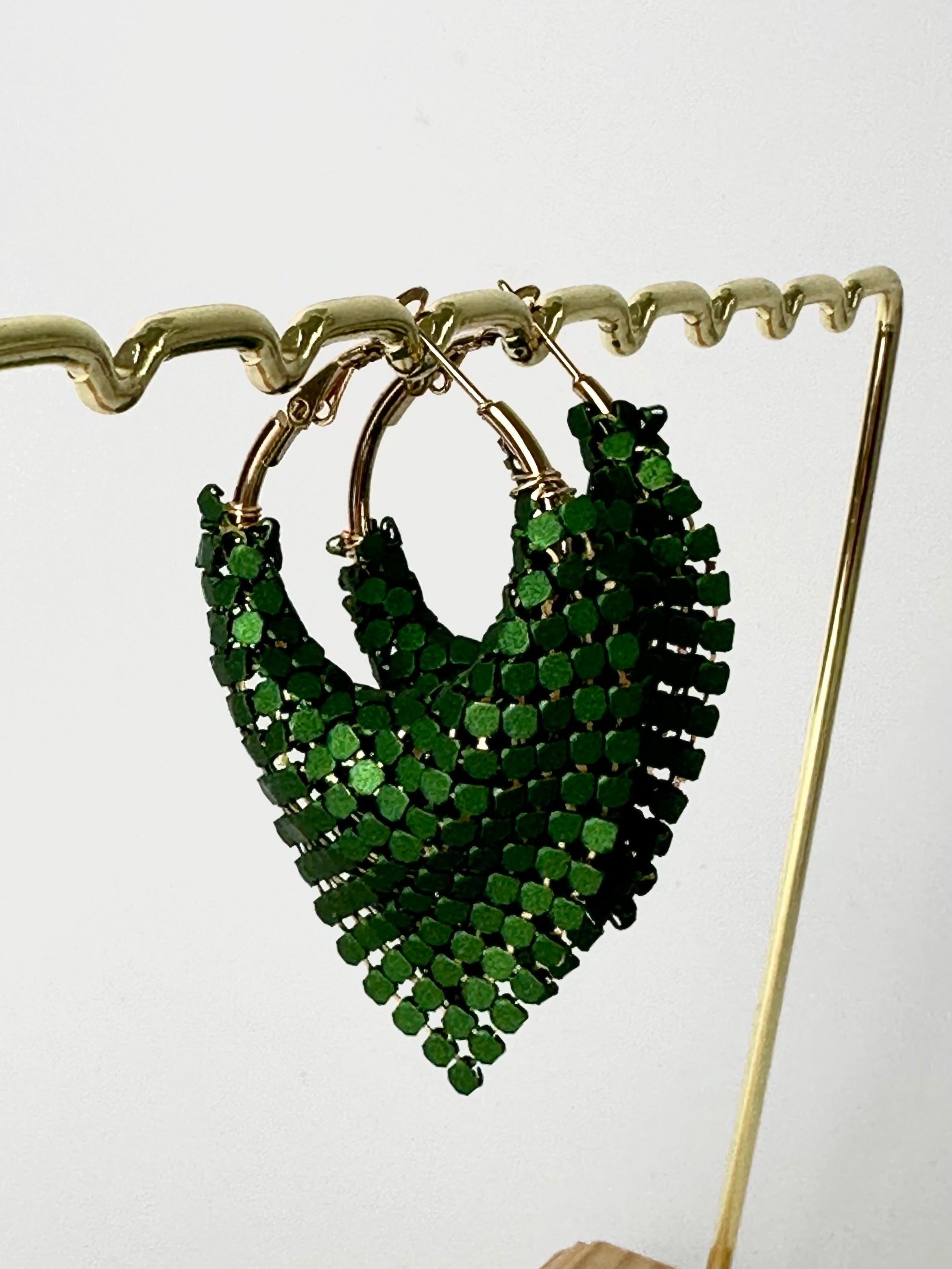 Orecchini rete in acciaio