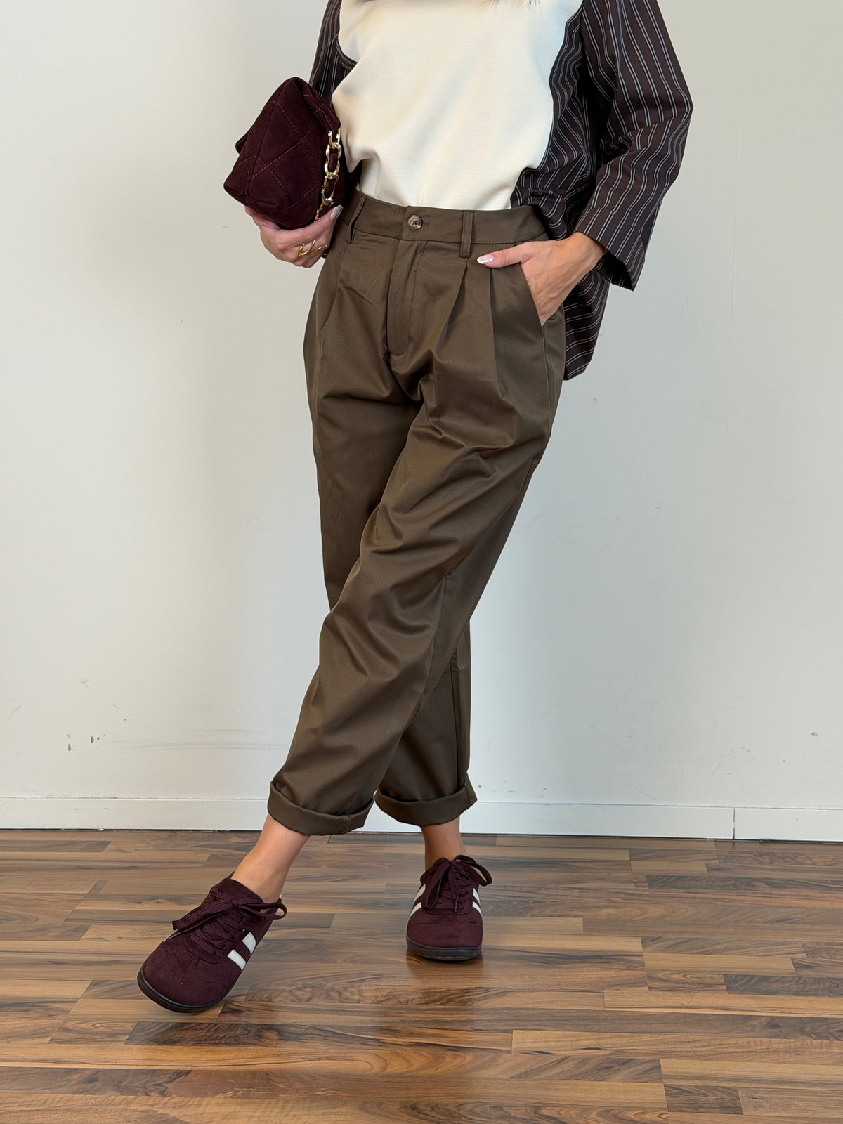 Pantalone glamour moro