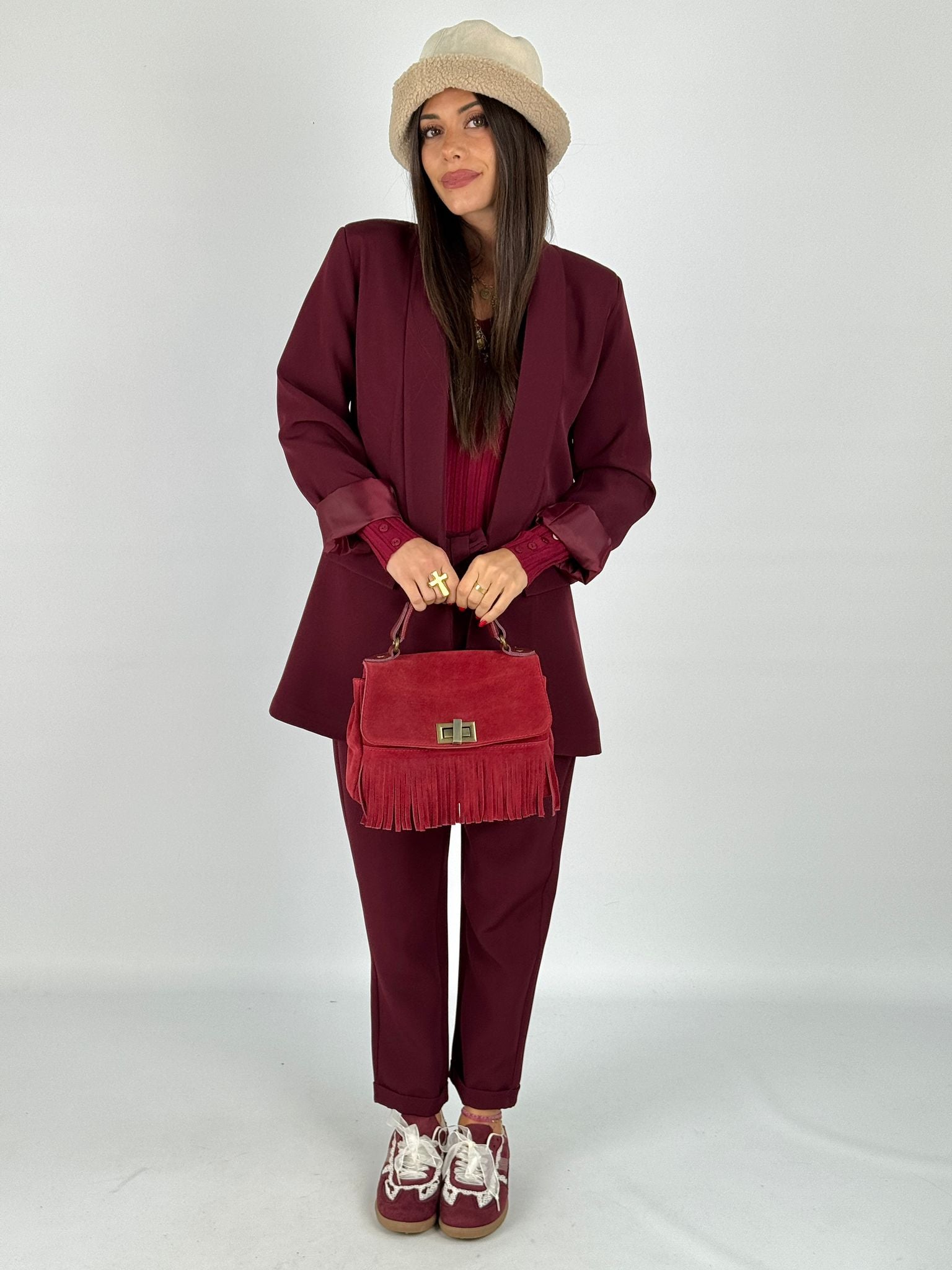 Giacca completo Amira bordeaux