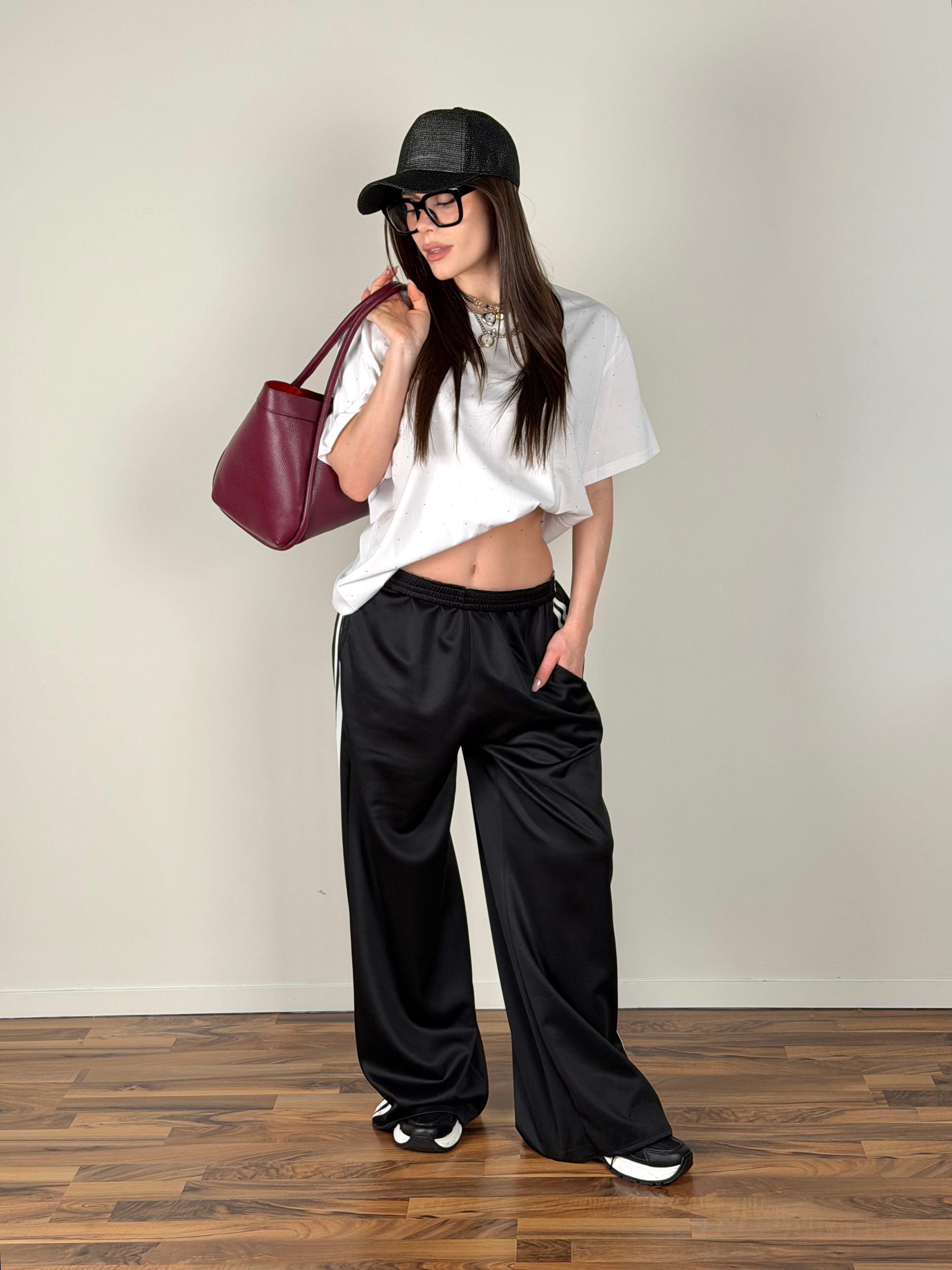 Pantalone tuta Sweety nero