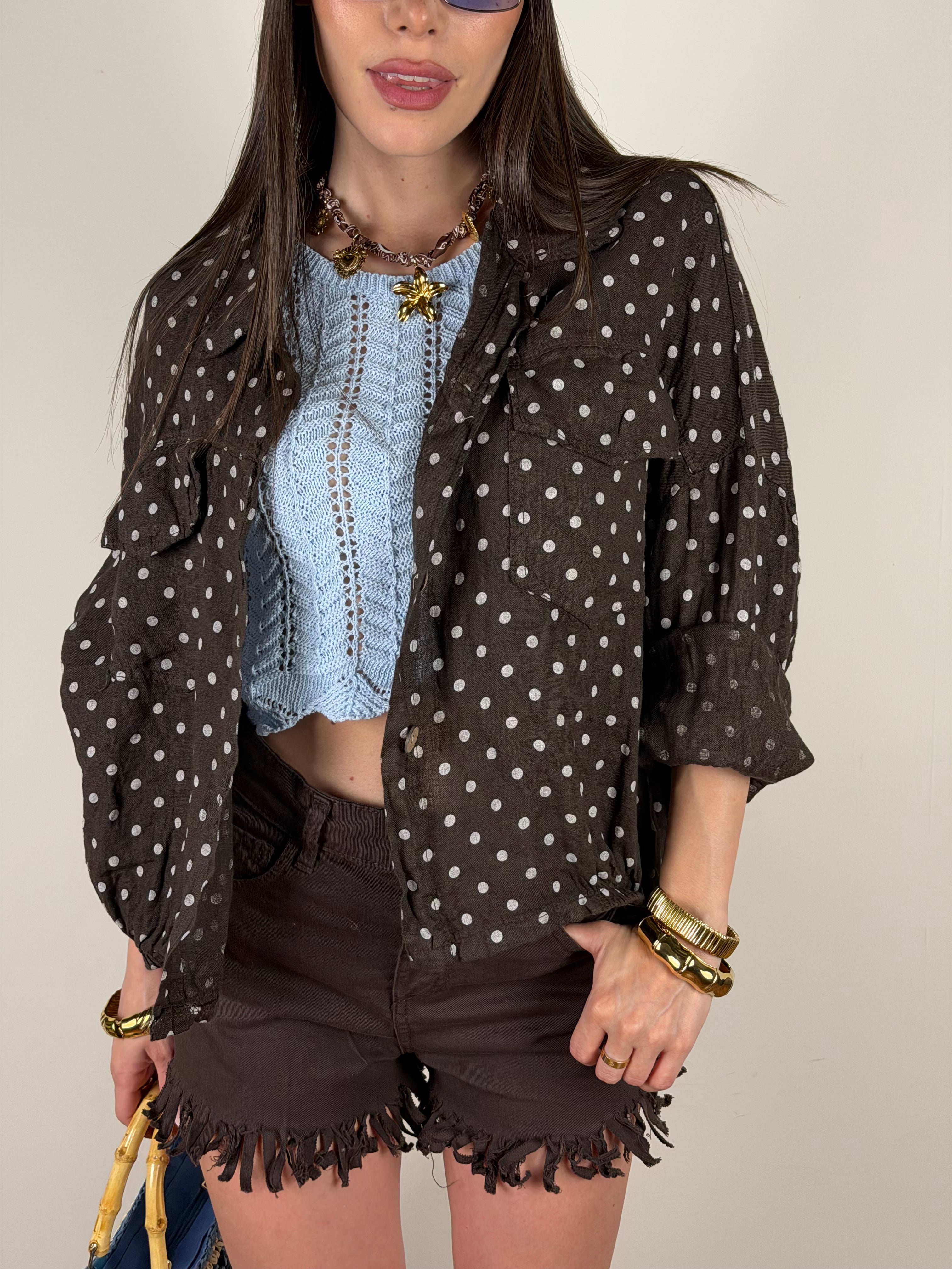 Camicia puro lino pois moro